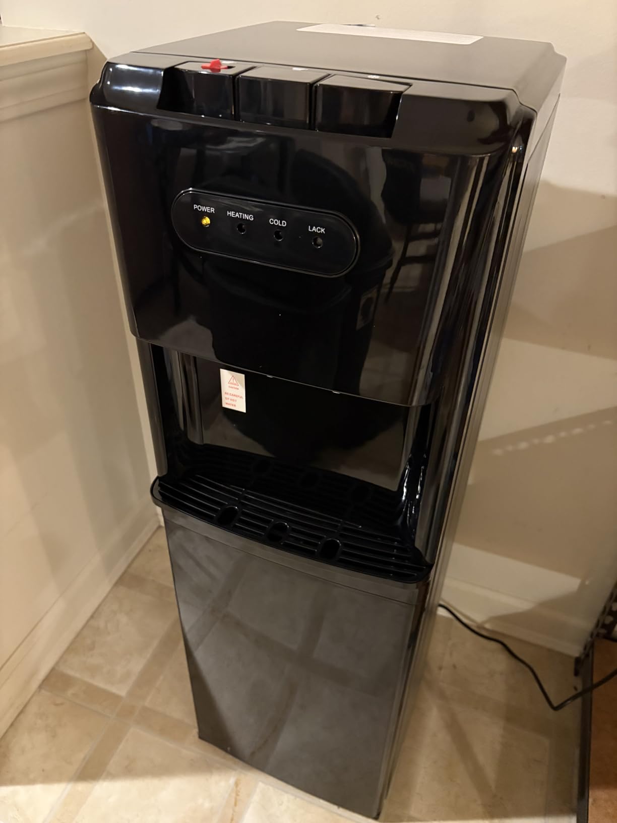 Bottom Loading Water Cooler Dispenser for 3 or 5 Gallon Bottles - Water Dispenser with Hot, Room & Cold Spouts, LED Display with Empty Bottle Alert, Child Safety Lock, Ebony Black Customer Review Bottom Loading Water Cooler Dispenser for 3 or 5 Gallon Bottles - Water Dispenser with Hot, Room & Cold Spouts, LED Display with Empty Bottle Alert, Child Safety Lock, Ebony Black - Customer Photo 2