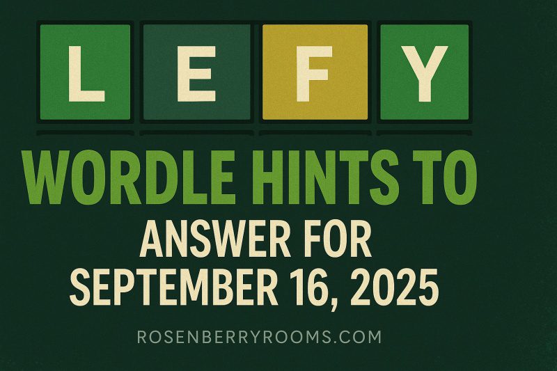 Wordle Hints Today (16 September, 2025) Wordle #1550 Solution 1 Wordle Hints Today