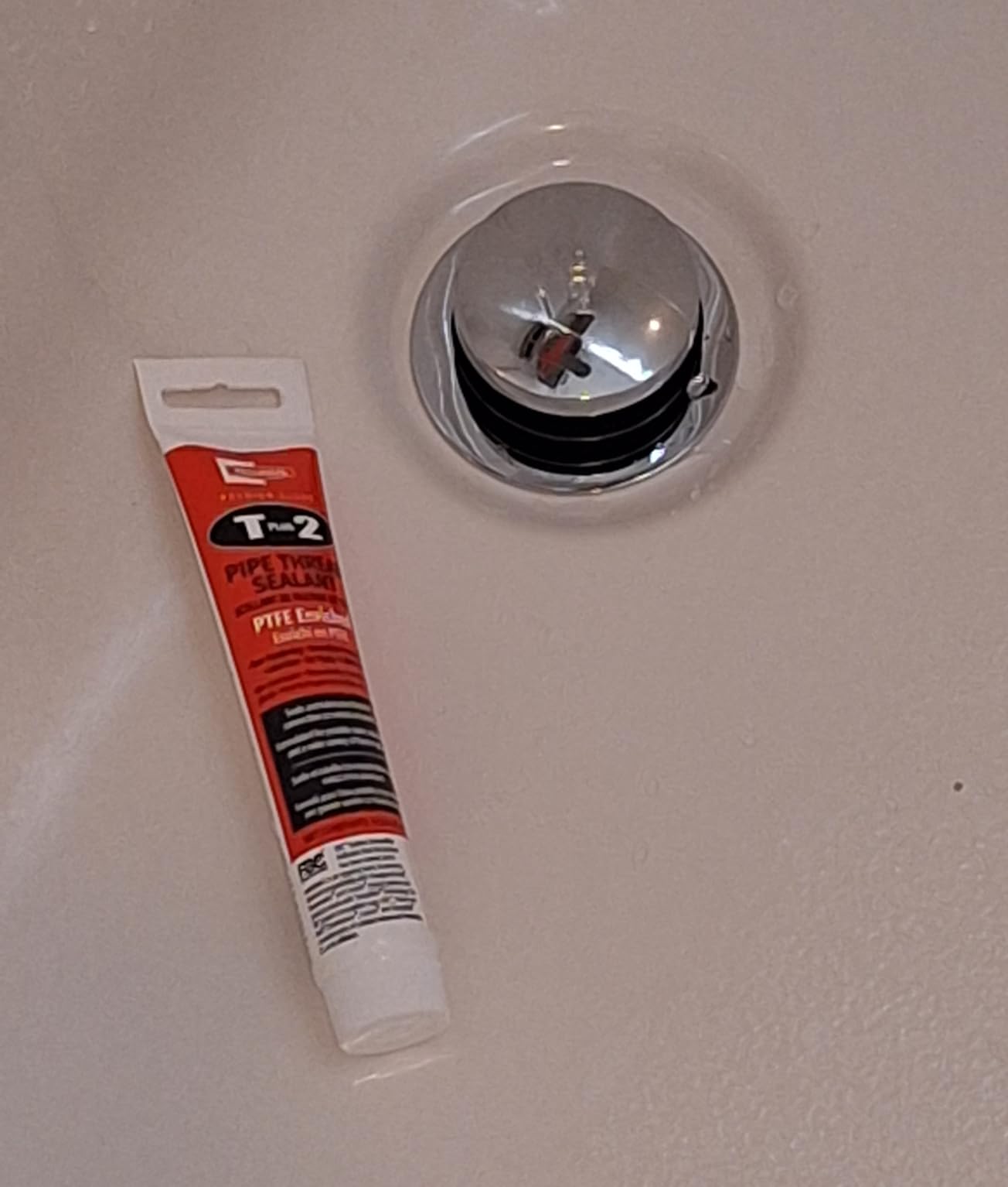 Eastman Tip-Toe Bath Drain Assembly Kit with Flange and Drain Washer, 1-1/2 Inch x 11.5 Inch Coarse Thread, Chrome Plated, 35235 Customer Review Eastman Tip-Toe Bath Drain Assembly Kit with Flange and Drain Washer, 1-1/2 Inch x 11.5 Inch Coarse Thread, Chrome Plated, 35235 - Customer Photo 3