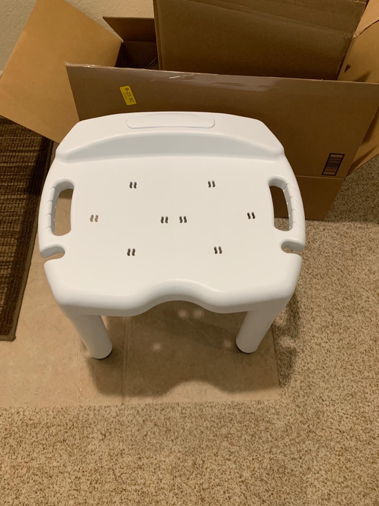 Carex Universal Bath Seat and Shower Chair, Heavy Duty Shower Bench for Bathtub, Safety Bath Seat Stool for Seniors and Disabled, Supports up to 400 lbs, Adjustable Height Shower Bench for Inside Tub Customer Review Carex Universal Bath Seat and Shower Chair, Heavy Duty Shower Bench for Bathtub, Safety Bath Seat Stool for Seniors and Disabled, Supports up to 400 lbs, Adjustable Height Shower Bench for Inside Tub - Customer Photo 2