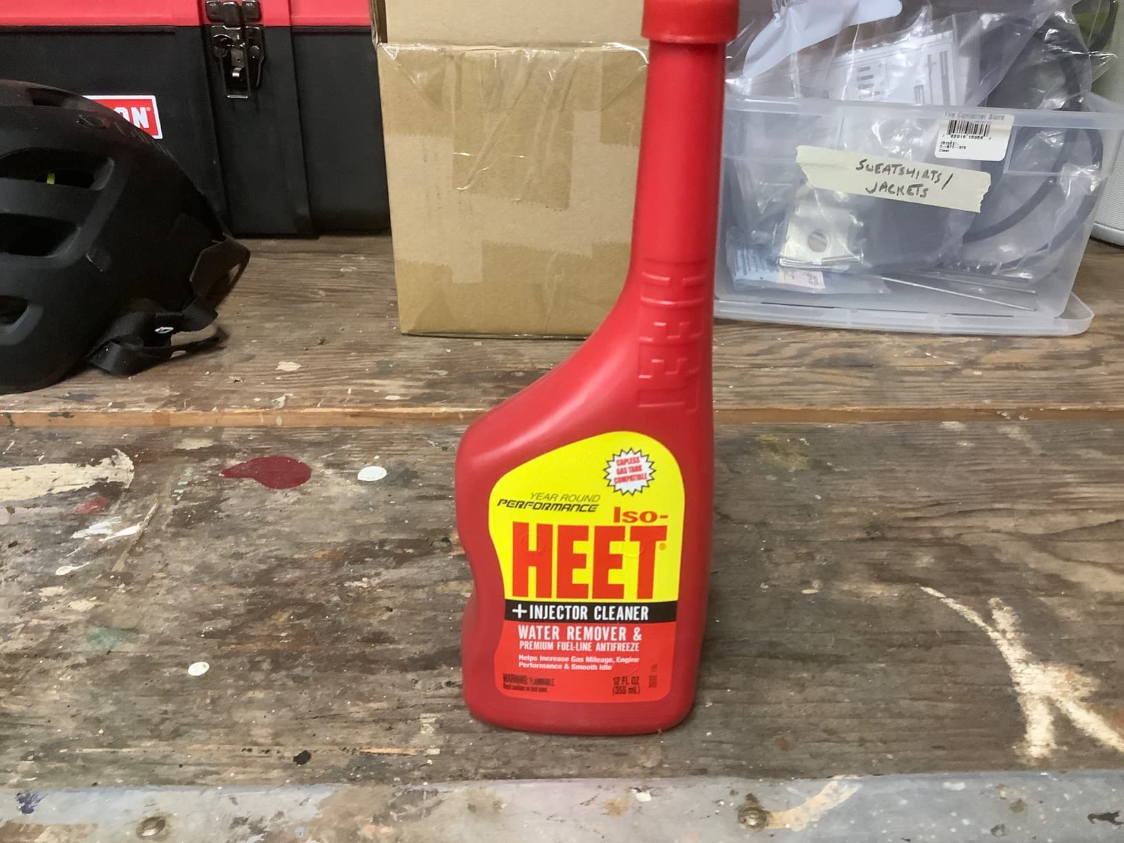 Heet Iso-HEET Water Remover And Premium Fuel Line Antifreeze + Injector Cleaner Helps Increase Gas Mileage Improves Engine Performance Year Round Performance, 12 fl. oz. (28202) , Red Customer Review Heet Iso-HEET Water Remover And Premium Fuel Line Antifreeze + Injector Cleaner Helps Increase Gas Mileage Improves Engine Performance Year Round Performance, 12 fl. oz. (28202) , Red - Customer Photo 3