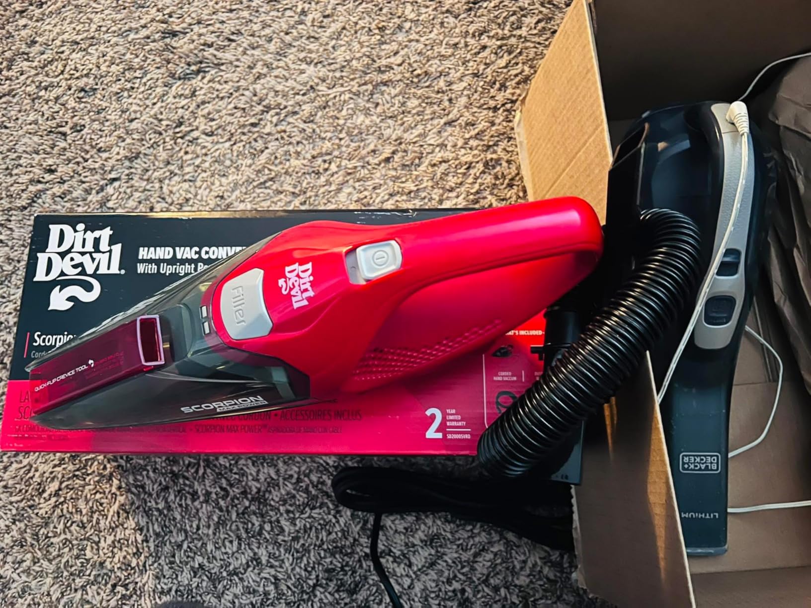 Dirt Devil Scorpion Plus QuickFlip Handheld Vacuum Cleaner, Powerful Suction, Lightweight, Includes Quick Flip Crevice Tool, Corded Portable Vacuum Cleaner Customer Review Dirt Devil Scorpion Plus QuickFlip Handheld Vacuum Cleaner, Powerful Suction, Lightweight, Includes Quick Flip Crevice Tool, Corded Portable Vacuum Cleaner - Customer Photo 1
