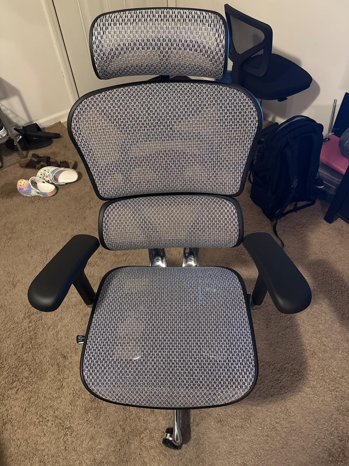 Ergohuman Eurotech ME7ERG GEN2 High Back Mesh Office, Computer, or Gaming Chair w/Tilt Tension Control & Lock, Back Angle/Height, Swivel Arms, Seat Height,/Depth, and Arm Height Adjustments, Black Customer Review Ergohuman Eurotech ME7ERG GEN2 High Back Mesh Office, Computer, or Gaming Chair w/Tilt Tension Control & Lock, Back Angle/Height, Swivel Arms, Seat Height,/Depth, and Arm Height Adjustments, Black - Customer Photo 1