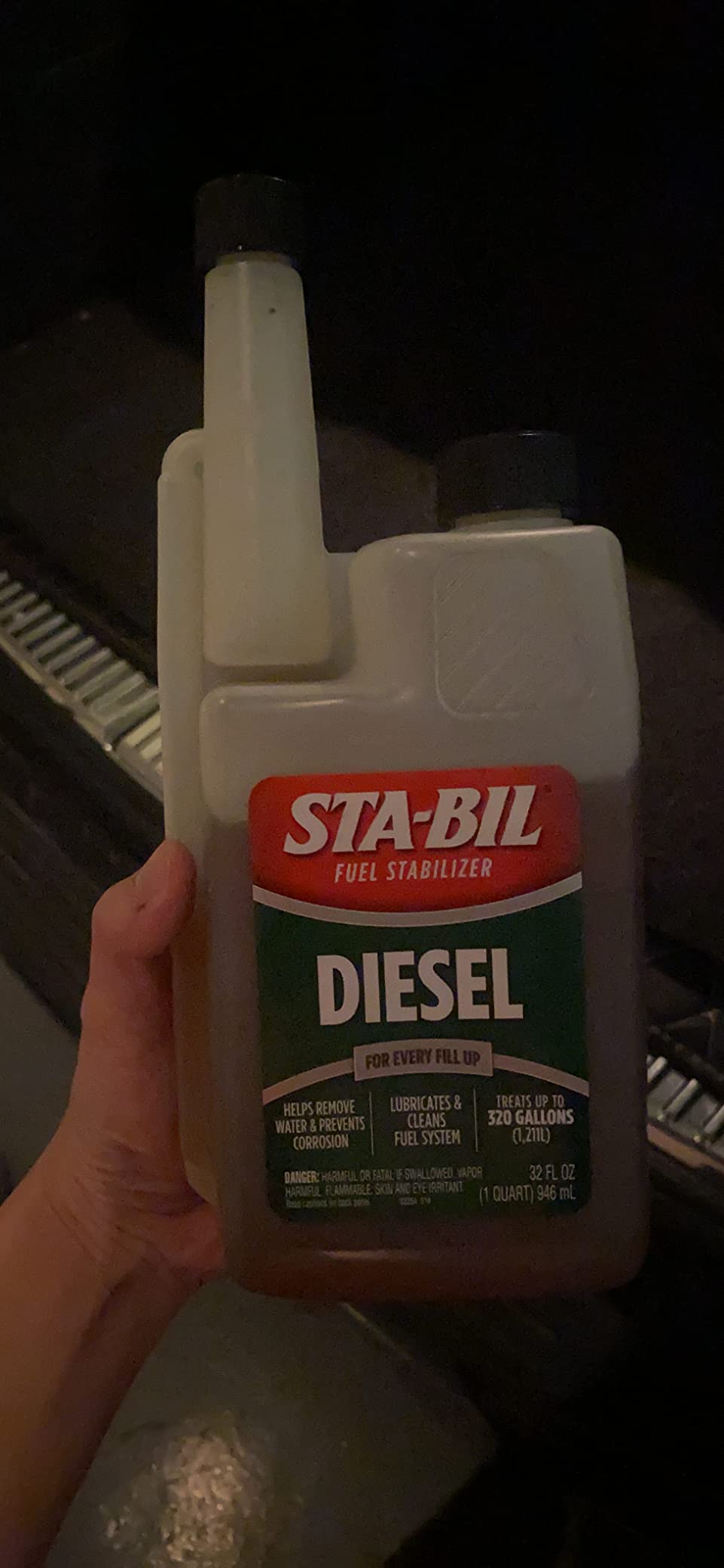 STA-BIL Diesel Fuel Stabilizer And Performance Improver - Keeps Diesel Fuel Fresh For Up To 12 Months - Lubricates And Cleans The Fuel System Customer Review STA-BIL Diesel Fuel Stabilizer And Performance Improver - Keeps Diesel Fuel Fresh For Up To 12 Months - Lubricates And Cleans The Fuel System - Customer Photo 1