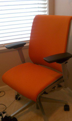Steelcase Think Chair - Sophisticated, Multi-User - Five Points of Adjustability - Ergonomic Office Chair - Spine Comfort - Lumbar Support - Adjustable Arms - 3D Licorice Mesh Fabric Chair Customer Review Steelcase Think Chair - Sophisticated, Multi-User - Five Points of Adjustability - Ergonomic Office Chair - Spine Comfort - Lumbar Support - Adjustable Arms - 3D Licorice Mesh Fabric Chair - Customer Photo 1