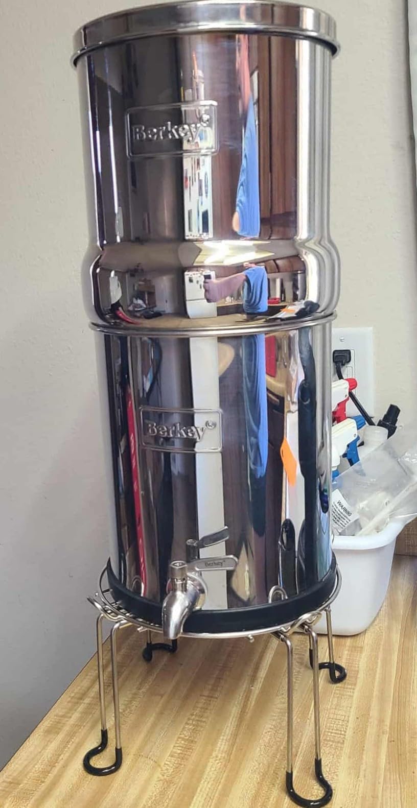 Big Berkey Gravity-Fed Stainless Steel Countertop Water Filter System 2.25 Gallon with 2 Authentic Black Berkey Elements BB9-2 Filters Customer Review Big Berkey Gravity-Fed Stainless Steel Countertop Water Filter System 2.25 Gallon with 2 Authentic Black Berkey Elements BB9-2 Filters - Customer Photo 1