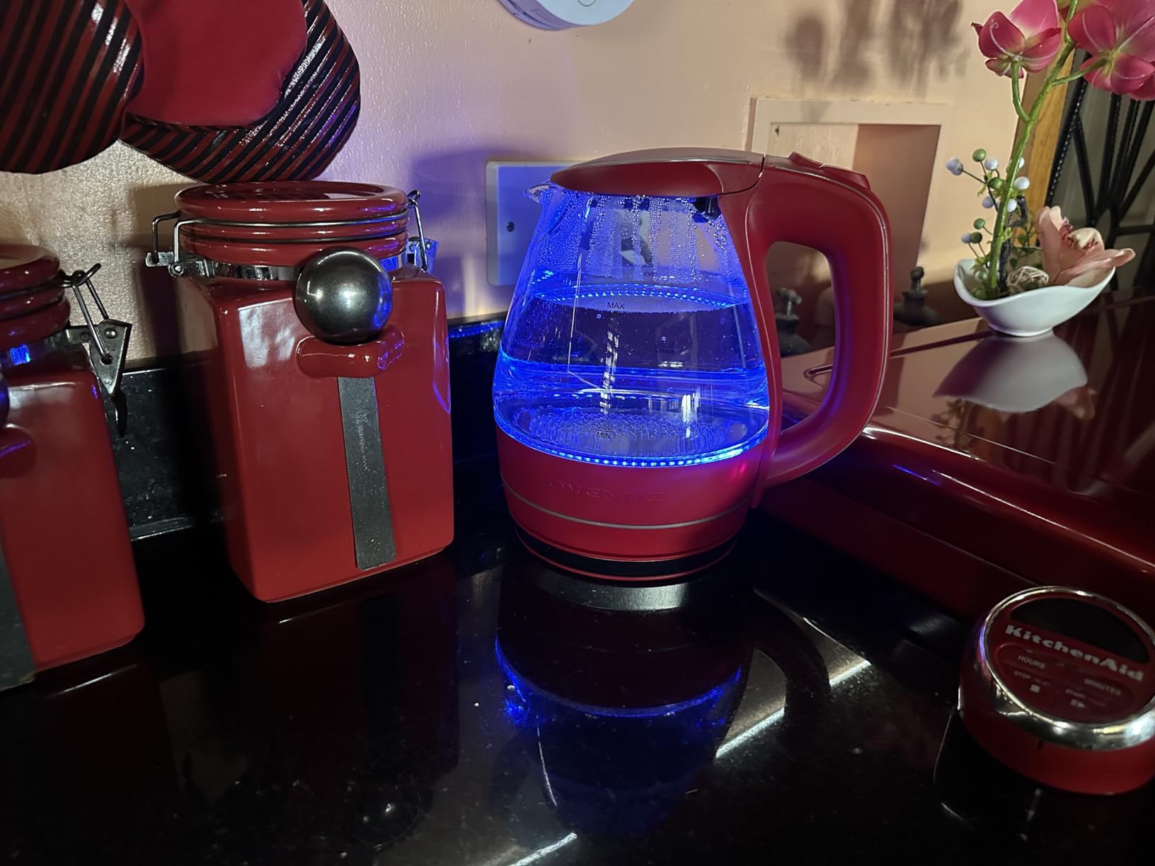 OVENTE Electric Kettle, 1.5L Borosilicate Glass Countertop Water Heater and Boiler for Coffee or Tea, BPA-Free, Auto Shut-Off, Boil-Dry Protection, Removable and Washable Spout Filter, Black KG83B Customer Review OVENTE Electric Kettle, 1.5L Borosilicate Glass Countertop Water Heater and Boiler for Coffee or Tea, BPA-Free, Auto Shut-Off, Boil-Dry Protection, Removable and Washable Spout Filter, Black KG83B - Customer Photo 2