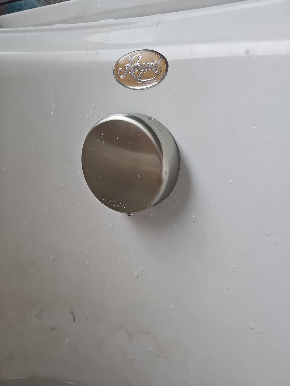 Watco 18009-BN Innovator Overflow Plate, Brushed Nickel Customer Review Watco 18009-BN Innovator Overflow Plate, Brushed Nickel - Customer Photo 1