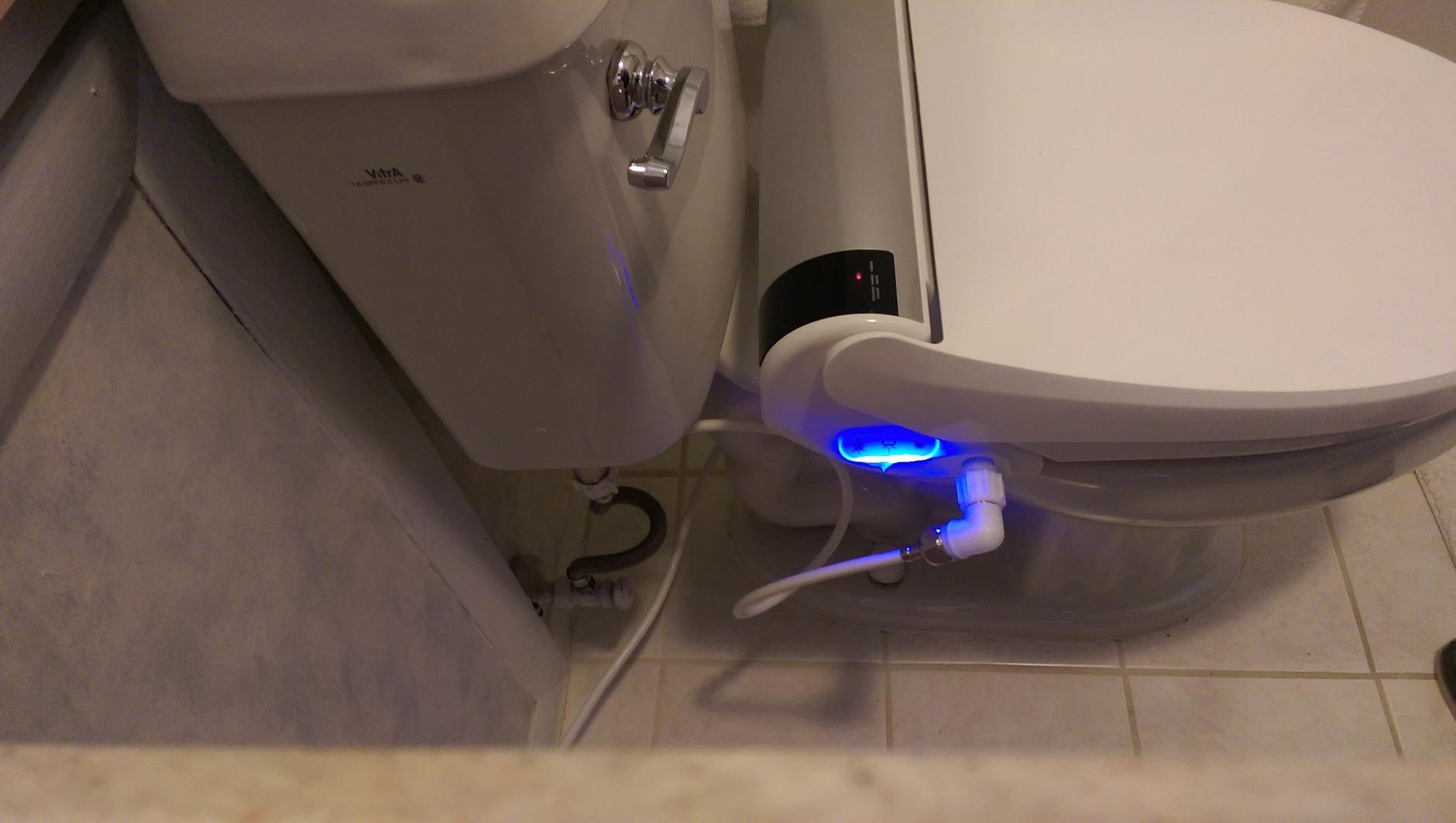 Bio Bidet BB2000 Bliss Electric Bidet Toilet Seat, Warm Water with Air Dryer, Heated Seat with Sensor and Slow Close Lid, Night Light, Remote Control, Elongated, White Customer Review Bio Bidet BB2000 Bliss Electric Bidet Toilet Seat, Warm Water with Air Dryer, Heated Seat with Sensor and Slow Close Lid, Night Light, Remote Control, Elongated, White - Customer Photo 2
