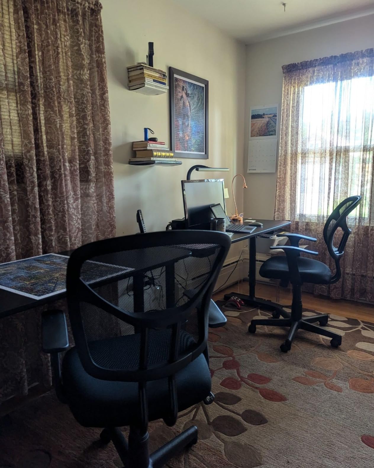 Amazon Basics Mesh Mid-Back Adjustable-Height 360-Degree Swivel Office Desk Chair with Armrests, Lumbar Support and Easy to Assemble, Black Customer Review Amazon Basics Mesh Mid-Back Adjustable-Height 360-Degree Swivel Office Desk Chair with Armrests, Lumbar Support and Easy to Assemble, Black - Customer Photo 4