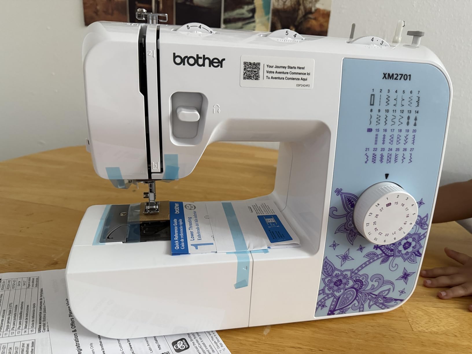 Brother XM2701 Sewing Machine, Lightweight, Full Featured, 27 Stitches, 6 Included Feet Customer Review Brother XM2701 Sewing Machine, Lightweight, Full Featured, 27 Stitches, 6 Included Feet - Customer Photo 1