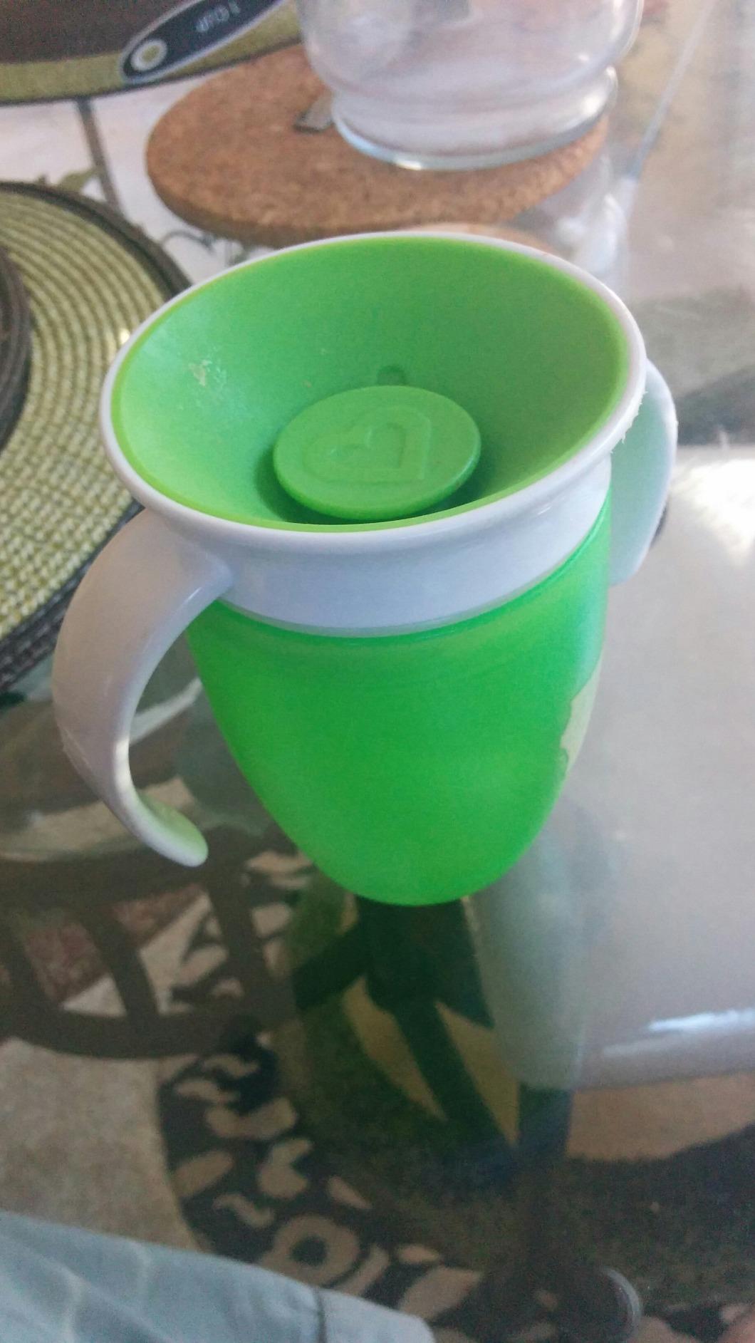 Munchkin Sippy Cup for 6 Month Old and Up, Spill Proof Miracle 360 Toddler Cups with Transition Handles, 7 Ounce, 2 Pack, Blue/Green Customer Review Munchkin Sippy Cup for 6 Month Old and Up, Spill Proof Miracle 360 Toddler Cups with Transition Handles, 7 Ounce, 2 Pack, Blue/Green - Customer Photo 2