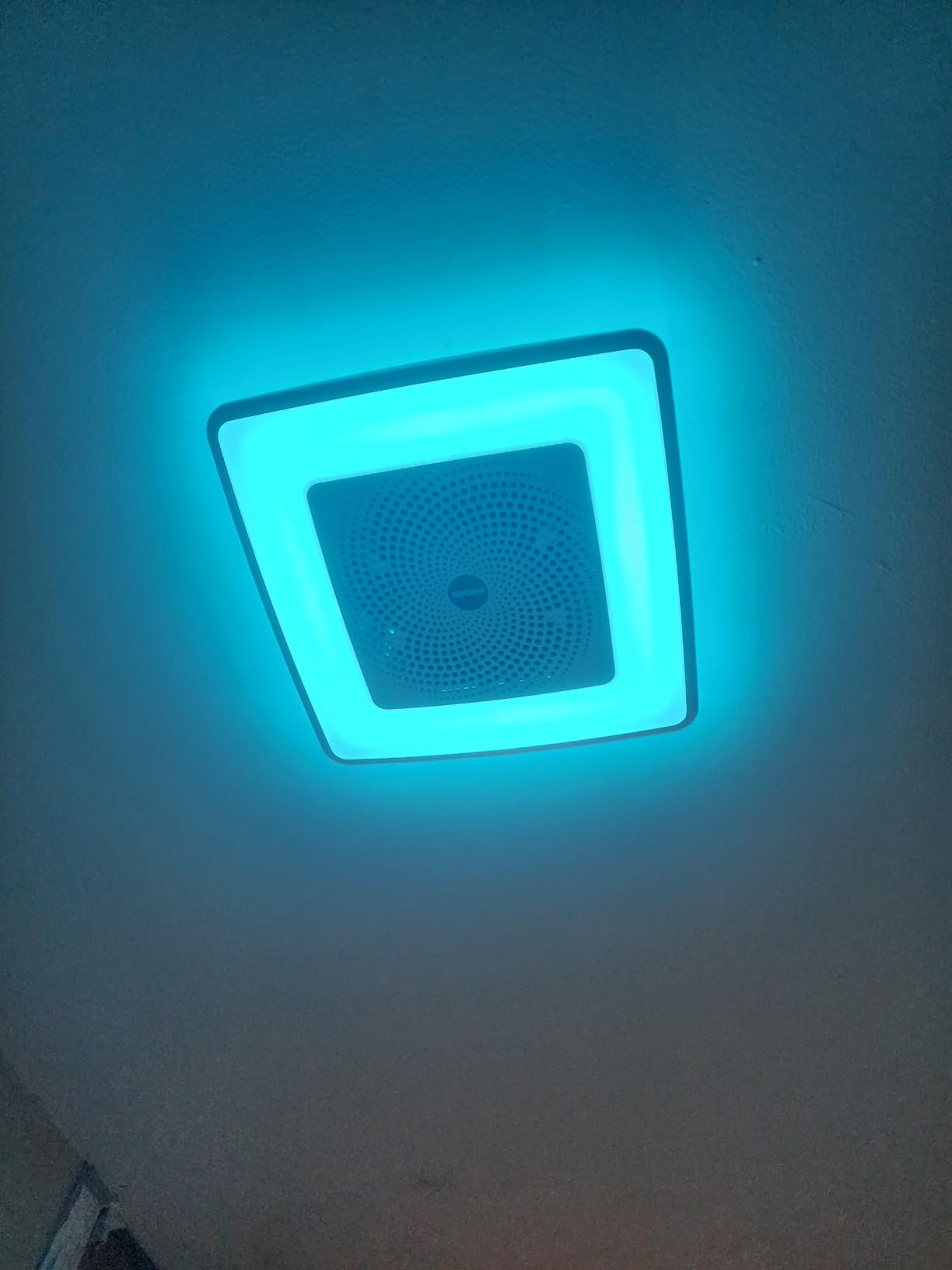 Broan-NuTone ChromaComfort Bathroom Exhaust Fan with Bluetooth Speaker, Powerful 110CFM/1.5 Sones, 24-color LED Light, SPK110RGBL, Wall Switch Customer Review Broan-NuTone ChromaComfort Bathroom Exhaust Fan with Bluetooth Speaker, Powerful 110CFM/1.5 Sones, 24-color LED Light, SPK110RGBL, Wall Switch - Customer Photo 2