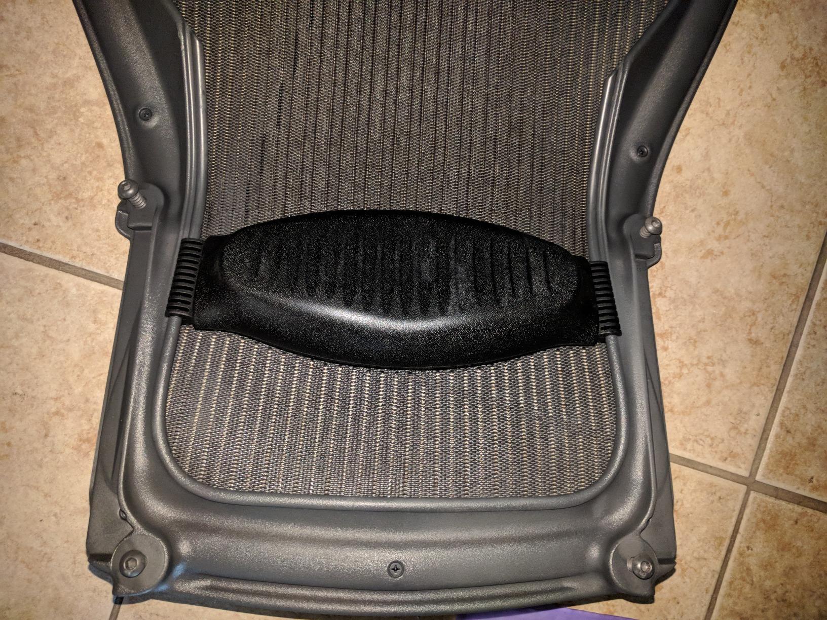 Herman Miller Aeron Executive Office Chair-Stainless Steel, Size B-Fully Adjustable Arms-lumbar Support Open Box Customer Review Herman Miller Aeron Executive Office Chair-Stainless Steel, Size B-Fully Adjustable Arms-lumbar Support Open Box - Customer Photo 1