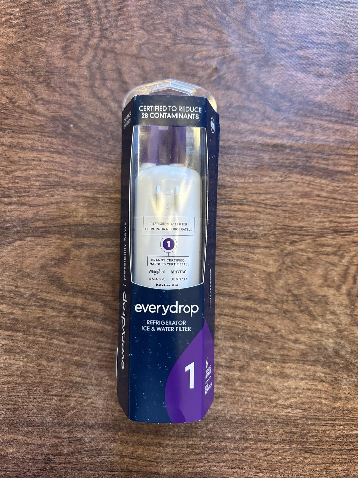 everydrop by Whirlpool Ice and Water Refrigerator Filter 1, EDR1RXD1, Single-Pack , Purple Customer Review everydrop by Whirlpool Ice and Water Refrigerator Filter 1, EDR1RXD1, Single-Pack , Purple - Customer Photo 2