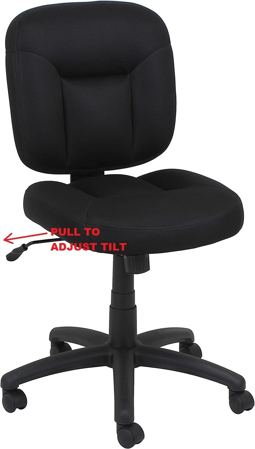 Amazon Basics Low-Back Office Desk Chair, Adjustable Height, 360 Degree Swivel, Fabric Upholstery, Black Customer Review Amazon Basics Low-Back Office Desk Chair, Adjustable Height, 360 Degree Swivel, Fabric Upholstery, Black - Customer Photo 2