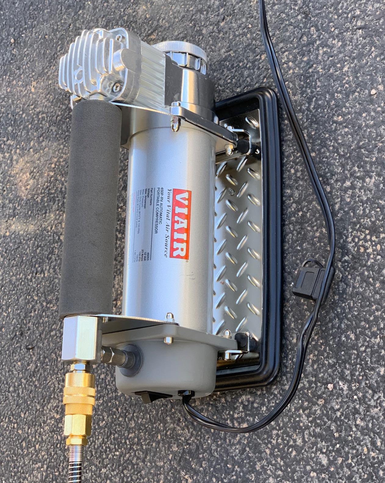 VIAIR 450P-RV Automatic Portable Air Compressor Kit - 150 PSI for RV, Truck, Jeep and SUV Tires - RV Accessories with 1.80 CFM, Silver Customer Review VIAIR 450P-RV Automatic Portable Air Compressor Kit - 150 PSI for RV, Truck, Jeep and SUV Tires - RV Accessories with 1.80 CFM, Silver - Customer Photo 3