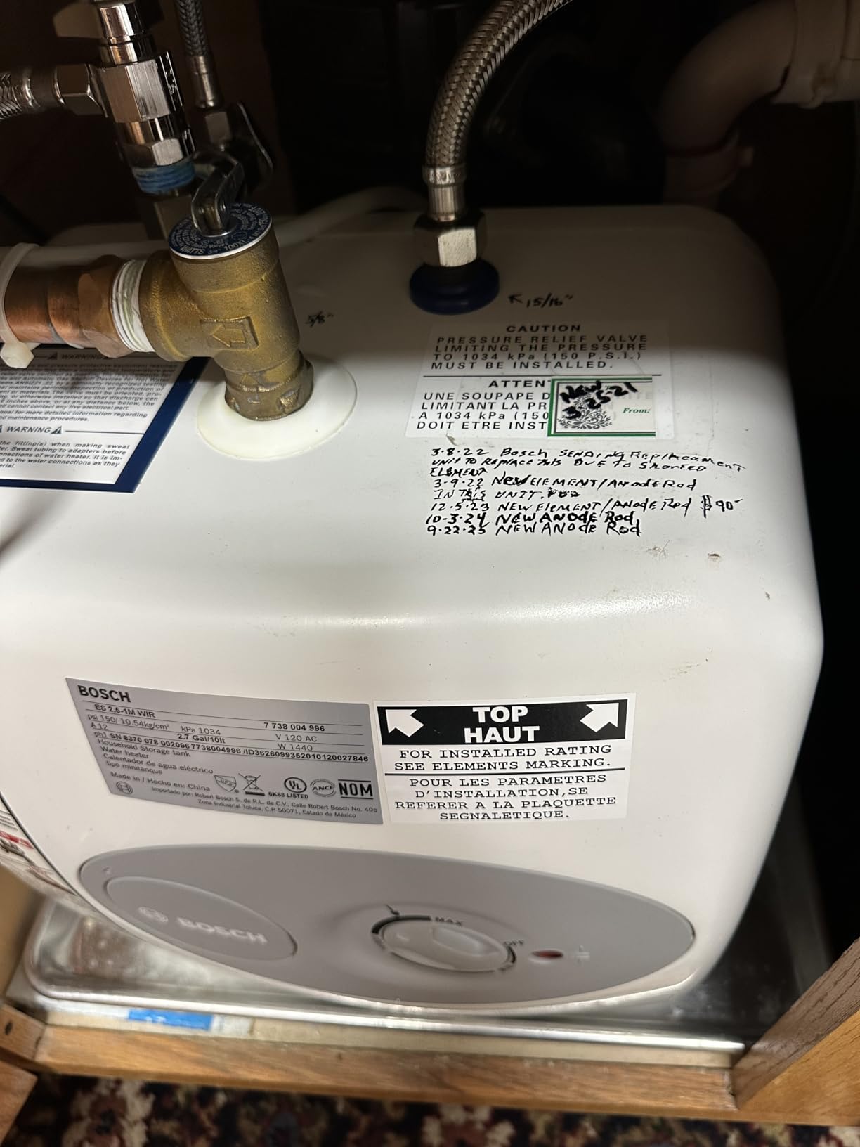 BOSCH Electric Mini-Tank Water Heater Tronic 3000 T 4-Gallon (ES4) - Eliminate Time for Hot Water - Shelf, Wall or Floor Mounted - Customer Photo 1