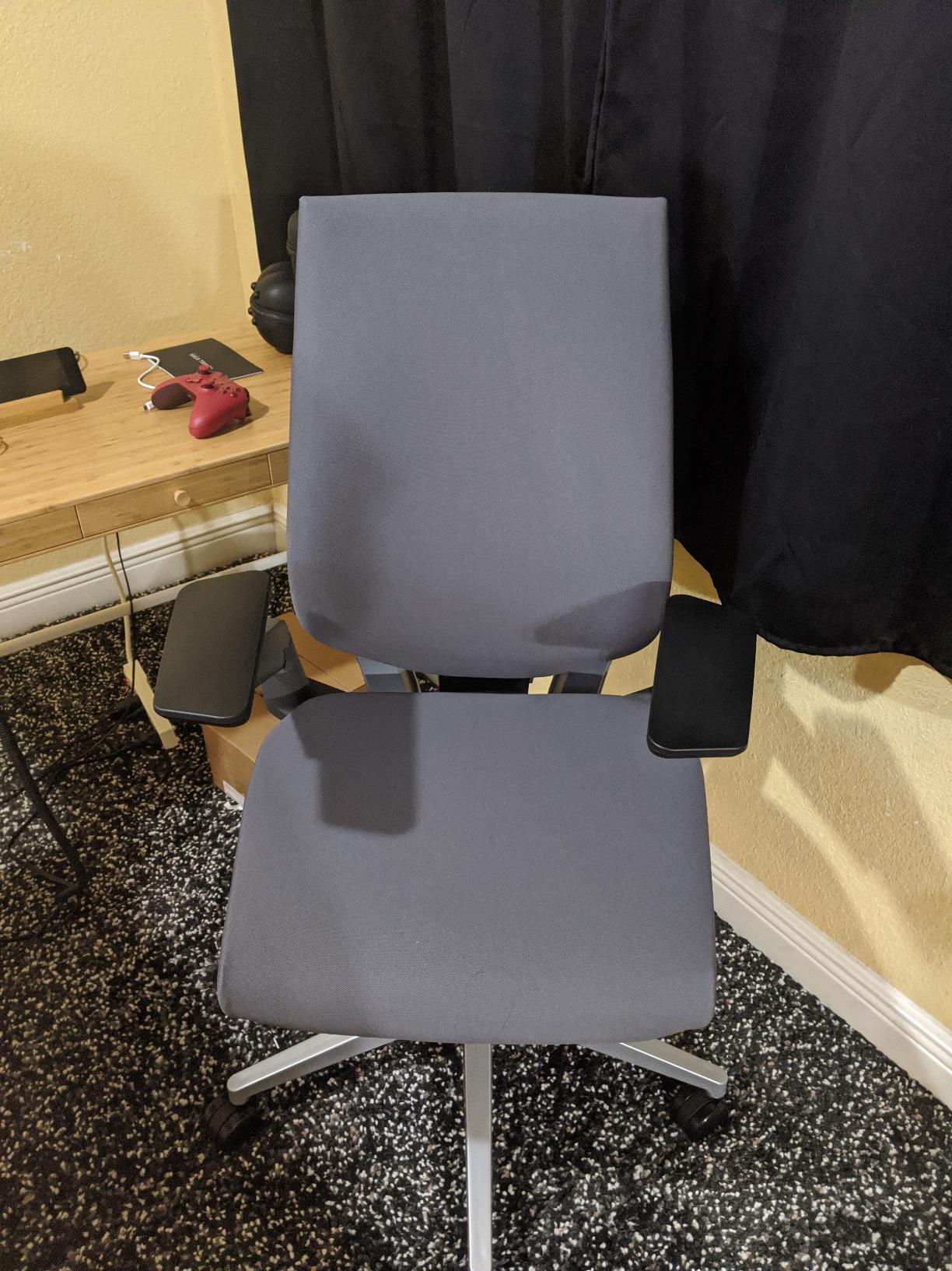 Steelcase Gesture Office Chair - Ergonomic Work Chair with Wheels for Carpet - Comfortable - Intuitive-to-Adjust for Desk - 360-Degree Arms - Graphite Gray Fabric Customer Review Steelcase Gesture Office Chair - Ergonomic Work Chair with Wheels for Carpet - Comfortable - Intuitive-to-Adjust for Desk - 360-Degree Arms - Graphite Gray Fabric - Customer Photo 2