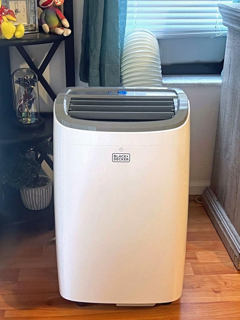BLACK+DECKER 9,000 BTU (5,300 BTU SACC) Portable Air Conditioner with Follow Me Remote Control, Dehumidifier Function, and Fan for Indoor Rooms, Up to 400 sq ft, White Customer Review BLACK+DECKER 9,000 BTU (5,300 BTU SACC) Portable Air Conditioner with Follow Me Remote Control, Dehumidifier Function, and Fan for Indoor Rooms, Up to 400 sq ft, White - Customer Photo 3