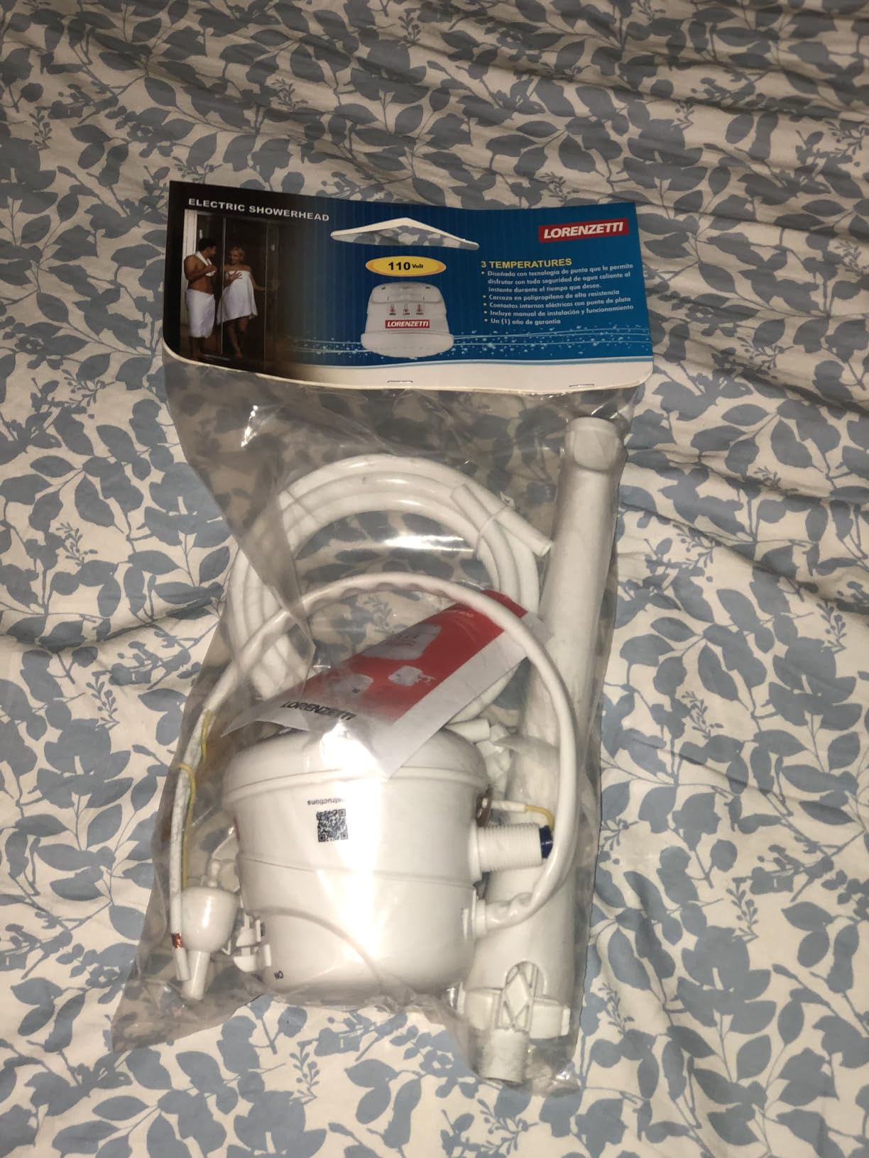 LORENZETTI 110V Electric Instant Hot Water Shower Head Heater + FREE wall support/tube Included (ducha electrica para agua caliente incluye nipple) Customer Review LORENZETTI 110V Electric Instant Hot Water Shower Head Heater + FREE wall support/tube Included (ducha electrica para agua caliente incluye nipple) - Customer Photo 1