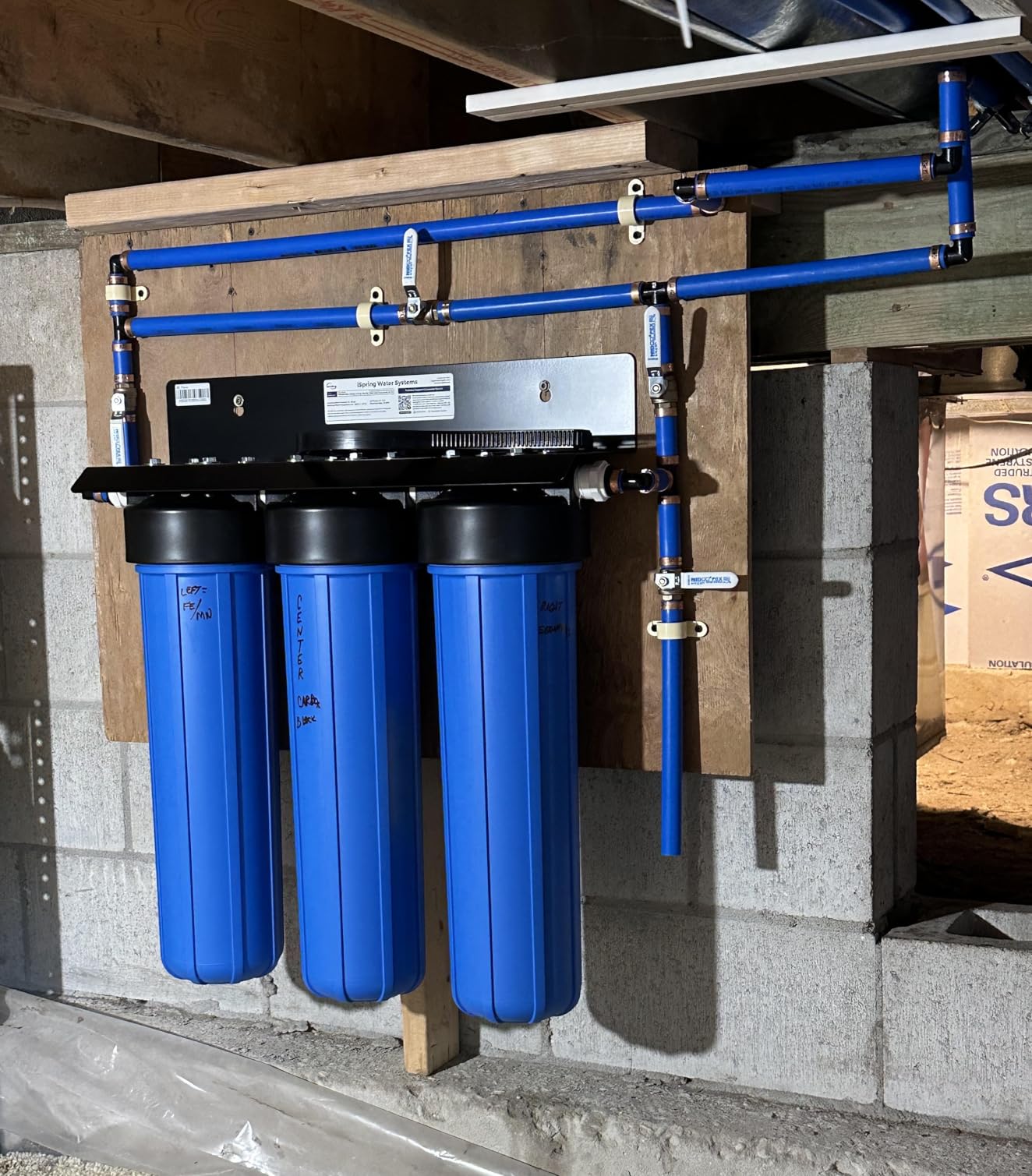 iSpring Whole House Water Filter System, Reduces Iron, Manganese, Chlorine, Sediment, Taste, and Odor, 3-Stage Iron Filter Whole House, Model: WGB32BM Customer Review iSpring Whole House Water Filter System, Reduces Iron, Manganese, Chlorine, Sediment, Taste, and Odor, 3-Stage Iron Filter Whole House, Model: WGB32BM - Customer Photo 5