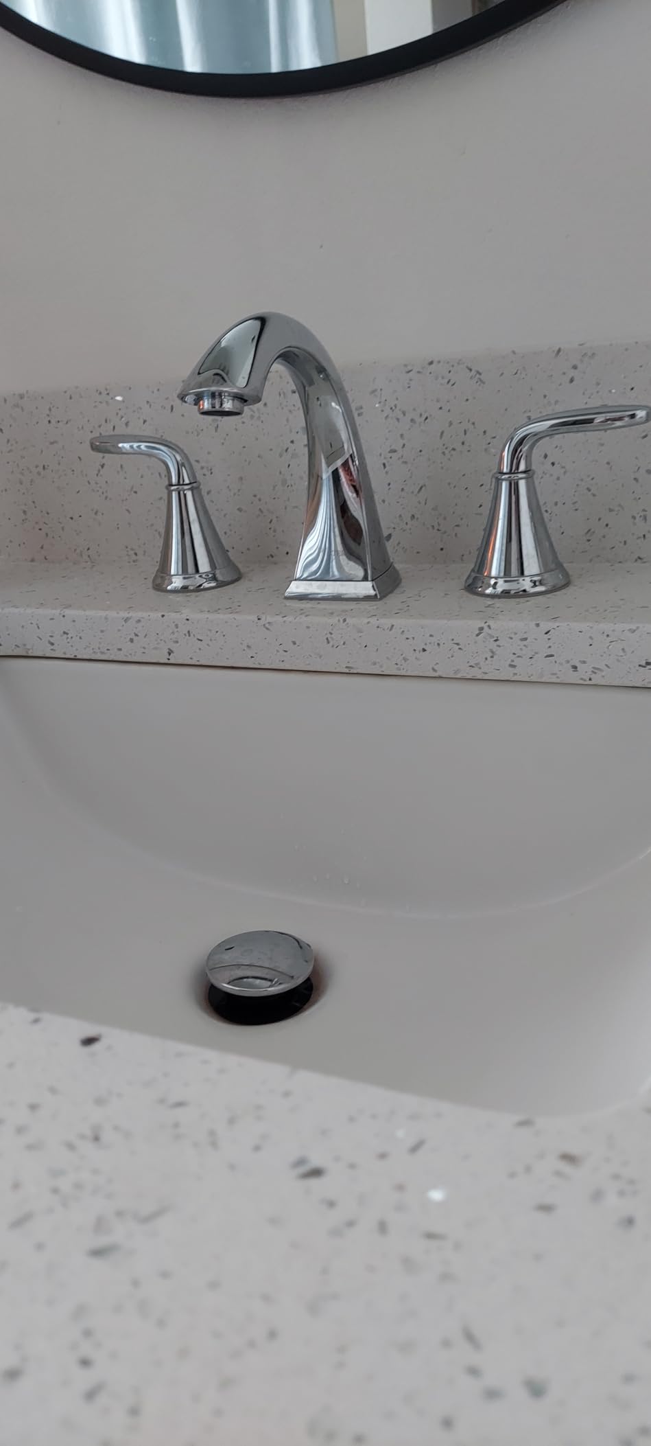 Pfister Pasadena Bathroom Sink Faucet, 8-Inch Widespread, 2-Handle, 3-Hole, Polished Chrome Finish, LF049PDCC - Customer Photo 2