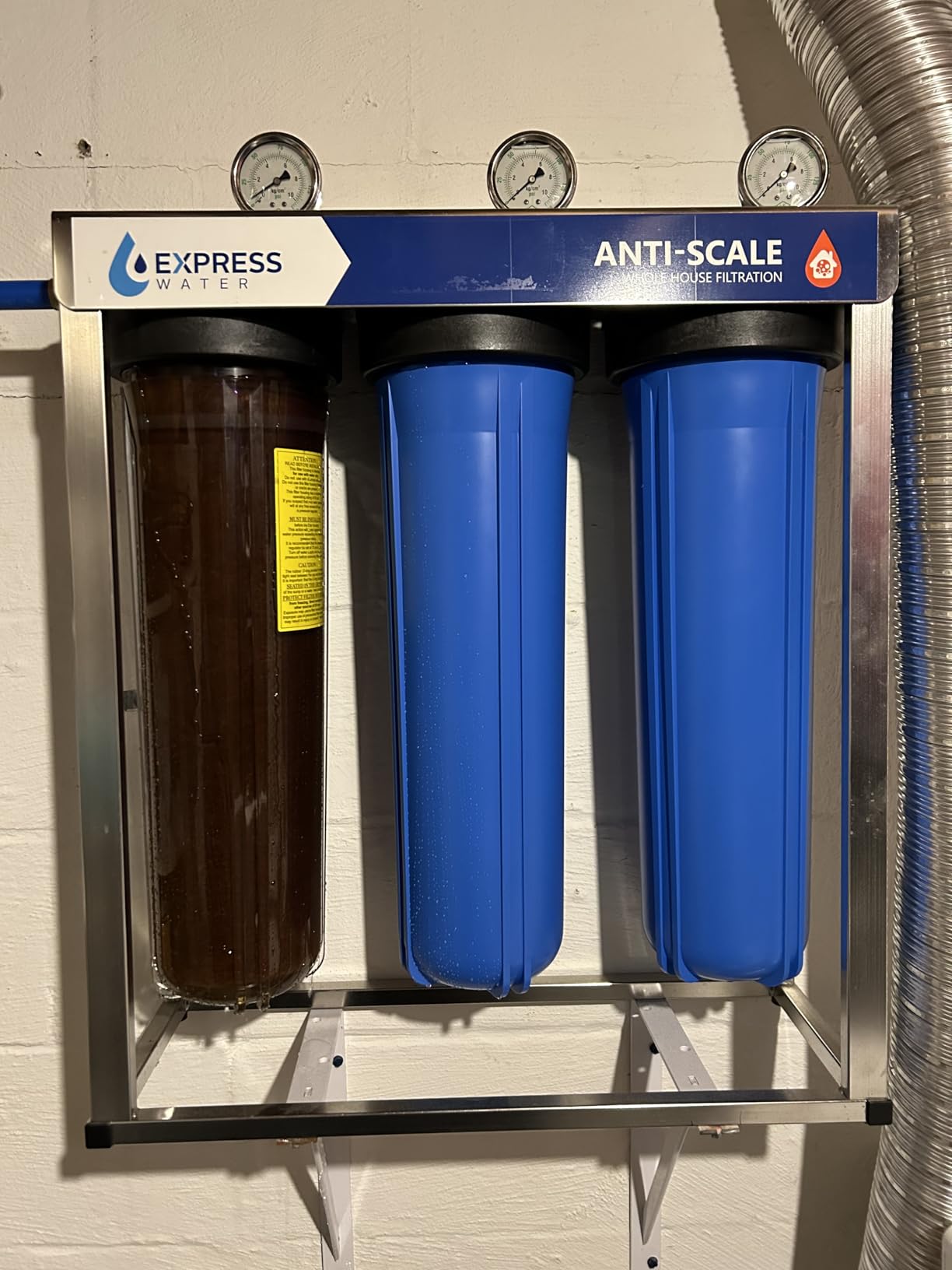 Express Water Whole House Heavy Metal Water Filter Set – 3 Stage Water Filtration Replacement Kit – Sediment, Carbon Block, KDF High Capacity Cartridge Filters – 5 Micron Water Filter 4.5 Express Water Whole House Heavy Metal Water Filter Set – 3 Stage Water Filtration Replacement Kit – Sediment, Carbon Block, KDF High Capacity Cartridge Filters – 5 Micron Water Filter 4.5