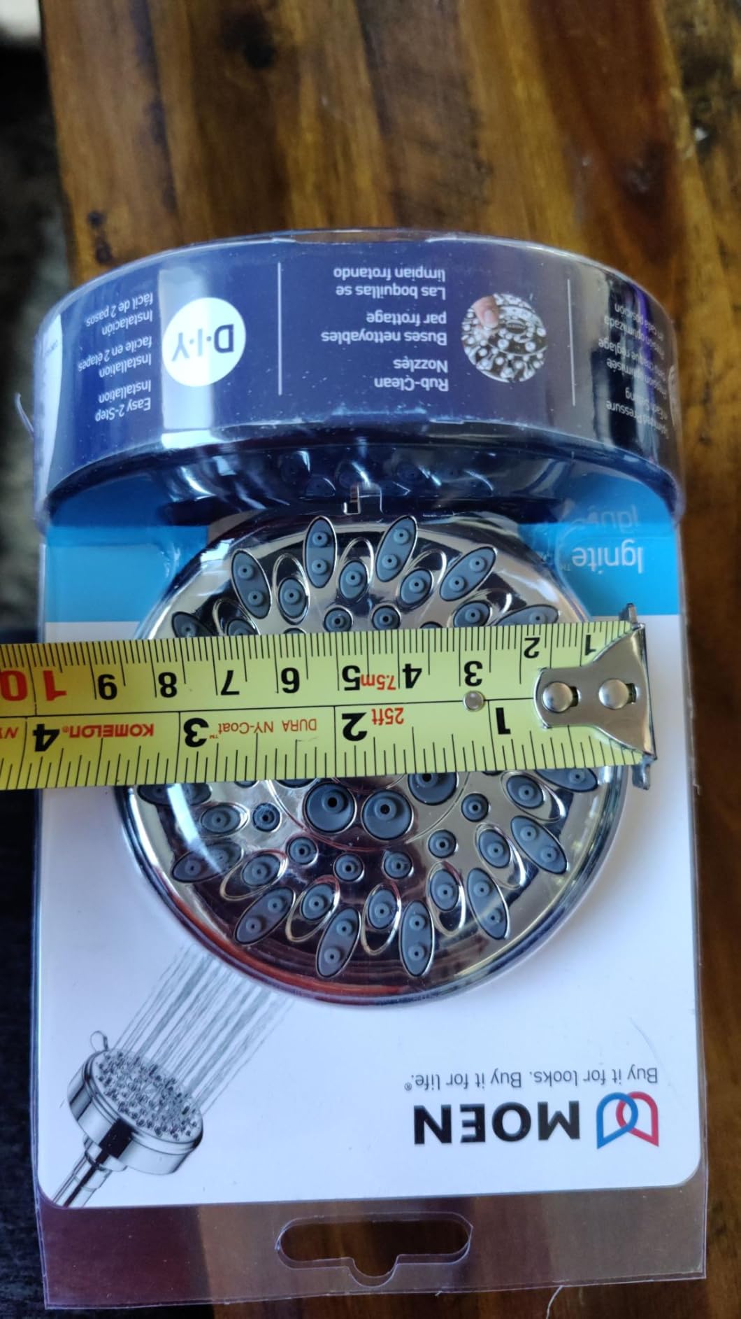 Moen Ignite Chrome Five-function Shower Head With 2.5 GPM High-Pressure Spray, 20090 - Customer Photo 2