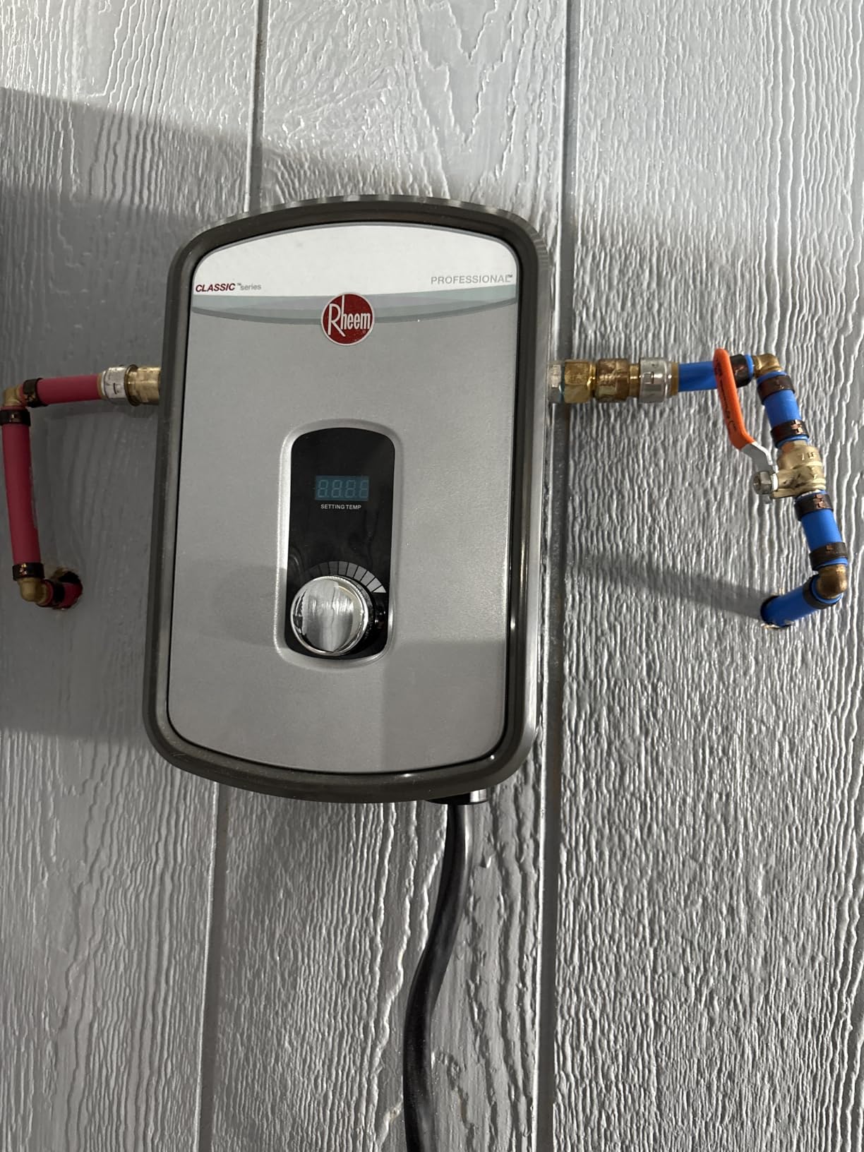 Rheem 11kW 240V Tankless Electric Water Heater Customer Review Rheem 11kW 240V Tankless Electric Water Heater - Customer Photo 1