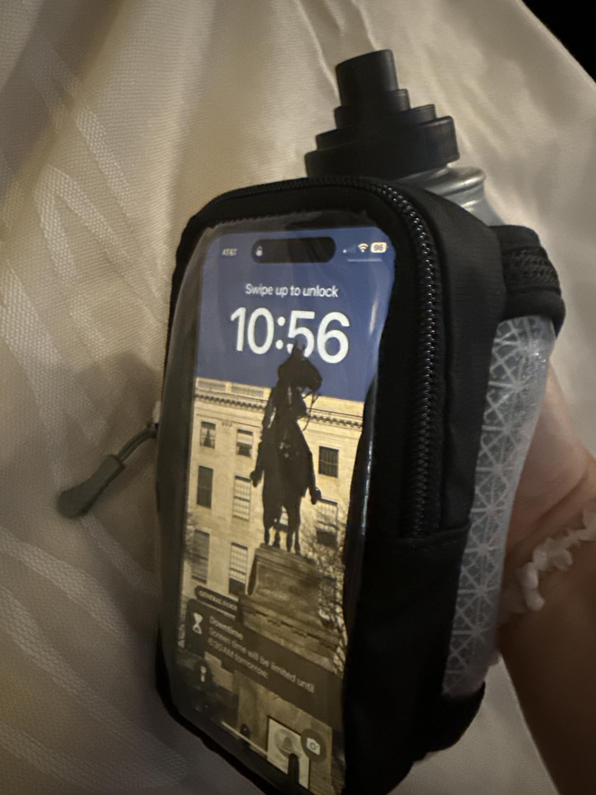 Nathan SpeedView Flask, Running Water Bottle & Phone Case Holder, Insulated Running Water Bottle, 18oz Customer Review Nathan SpeedView Flask, Running Water Bottle & Phone Case Holder, Insulated Running Water Bottle, 18oz - Customer Photo 1