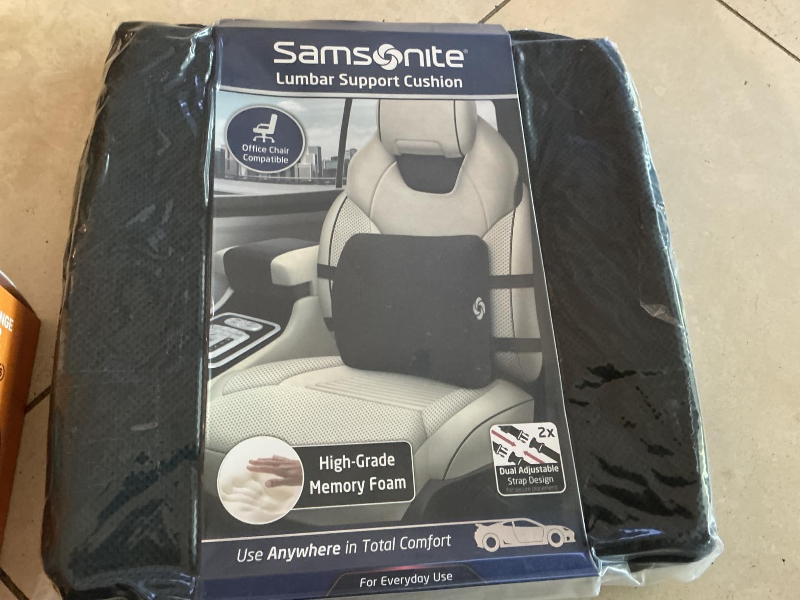 Samsonite Ergonomic Lumbar Support Pillow for Office Chair, Gaming Chair, or Car, Memory Foam Cushion with Ventilated Mesh and Adjustable Strap Customer Review Samsonite Ergonomic Lumbar Support Pillow for Office Chair, Gaming Chair, or Car, Memory Foam Cushion with Ventilated Mesh and Adjustable Strap - Customer Photo 4