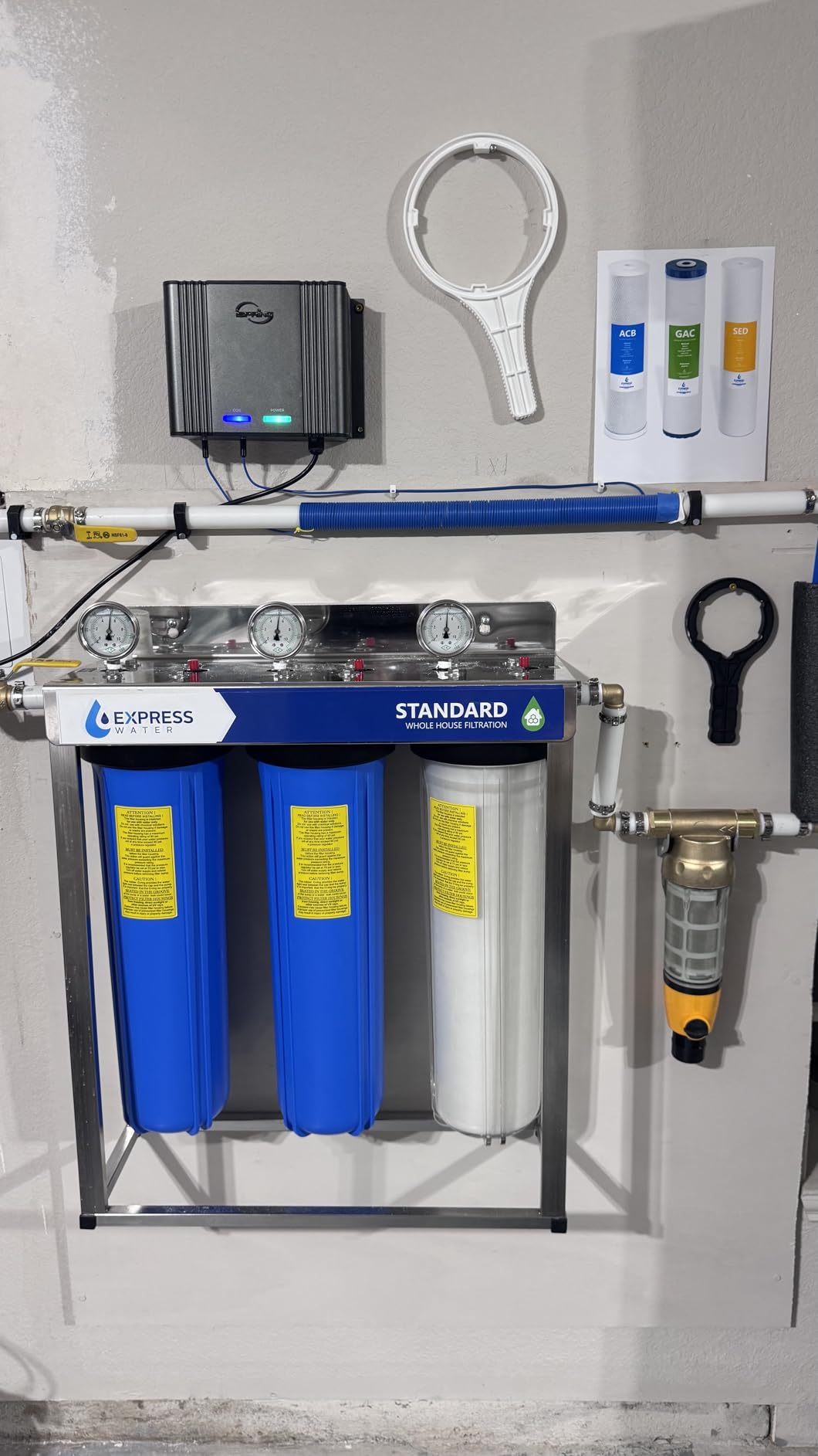 iSpring ED2000 Whole House Water Descaler, Alternative Electronic Salt-Free Hard Water Conditioner Customer Review iSpring ED2000 Whole House Water Descaler, Alternative Electronic Salt-Free Hard Water Conditioner - Customer Photo 2