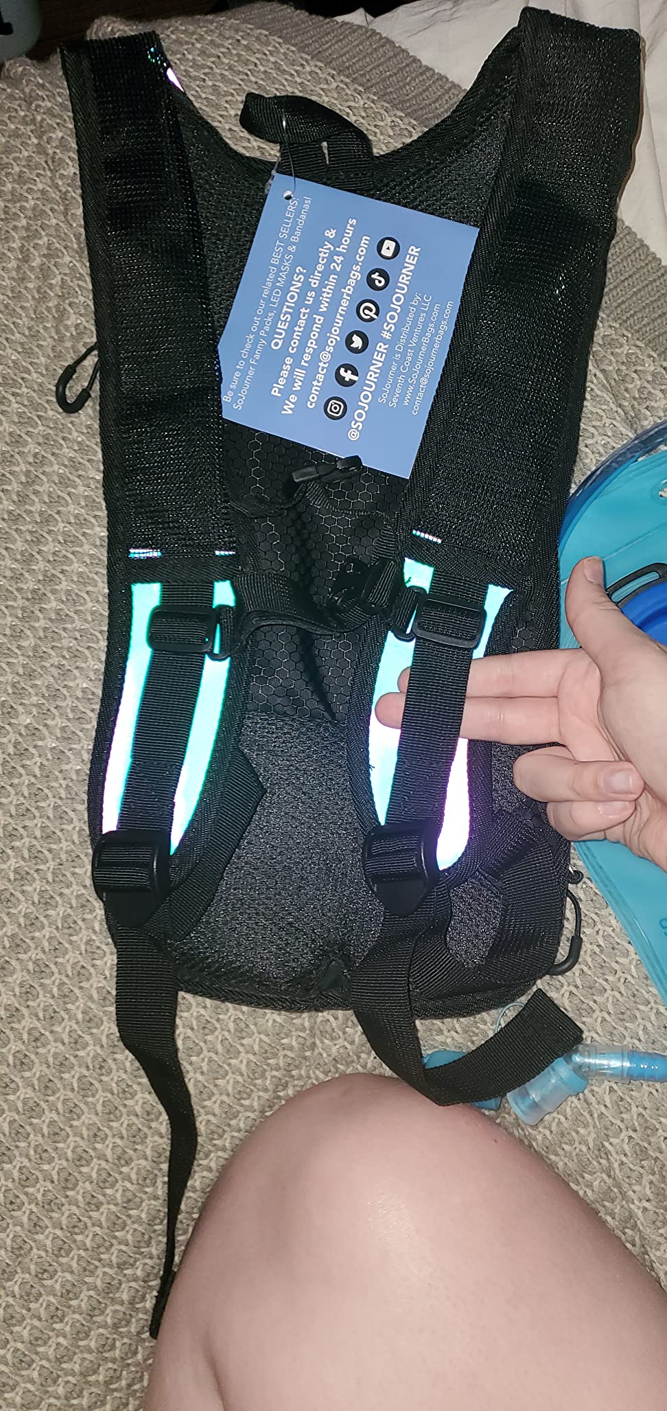 Sojourner Rave Hydration Pack - Hydration Backpack - Hydropack with 2L Bladder - Water Backpack for Festivals, Hiking, Running, Biking and More Customer Review Sojourner Rave Hydration Pack - Hydration Backpack - Hydropack with 2L Bladder - Water Backpack for Festivals, Hiking, Running, Biking and More - Customer Photo 1