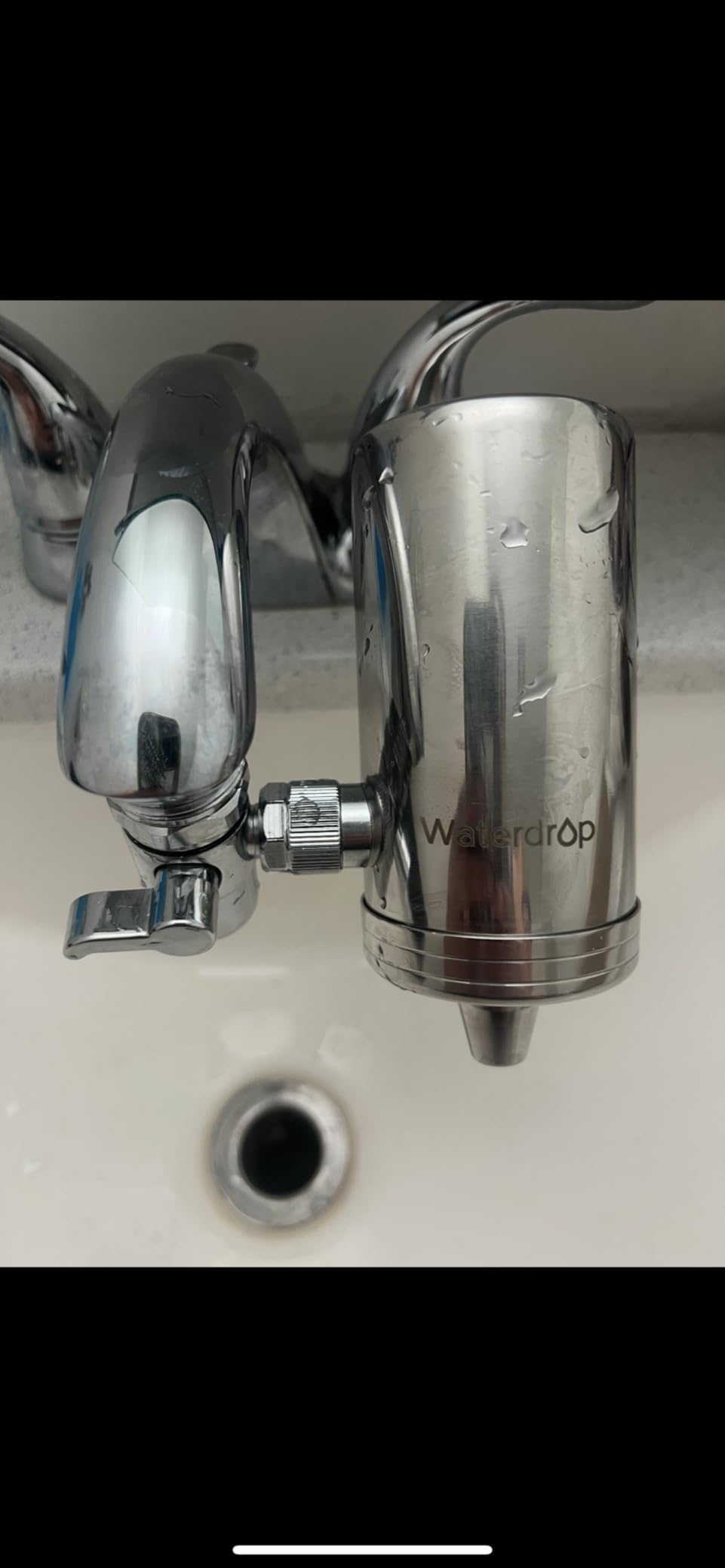 Waterdrop Sink Filter Water Faucet for Skin Care, Bathroom Faucet Filter, 320 Gallons, NSF Certified Water Purifier, 0.01μm Ultra-Filtration System, Reduces Chlorine Lead-Free Material, 1 Filter White - Customer Photo 1