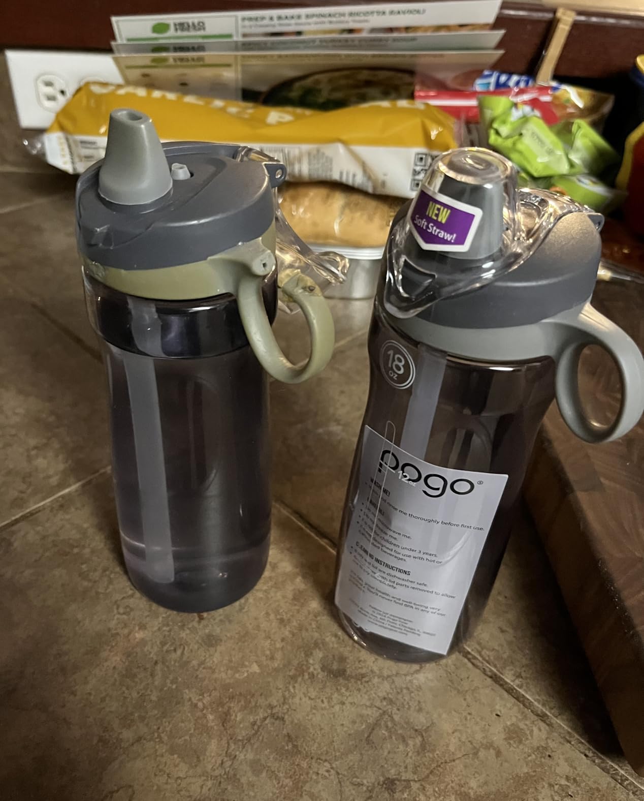 Pogo 18oz Plastic Water Bottle with Straw Lid with Carry Handle, Reusable, BPA Free, Dishwasher Safe, Perfect for Travel, School, Outdoors, and Gym Customer Review Pogo 18oz Plastic Water Bottle with Straw Lid with Carry Handle, Reusable, BPA Free, Dishwasher Safe, Perfect for Travel, School, Outdoors, and Gym - Customer Photo 1