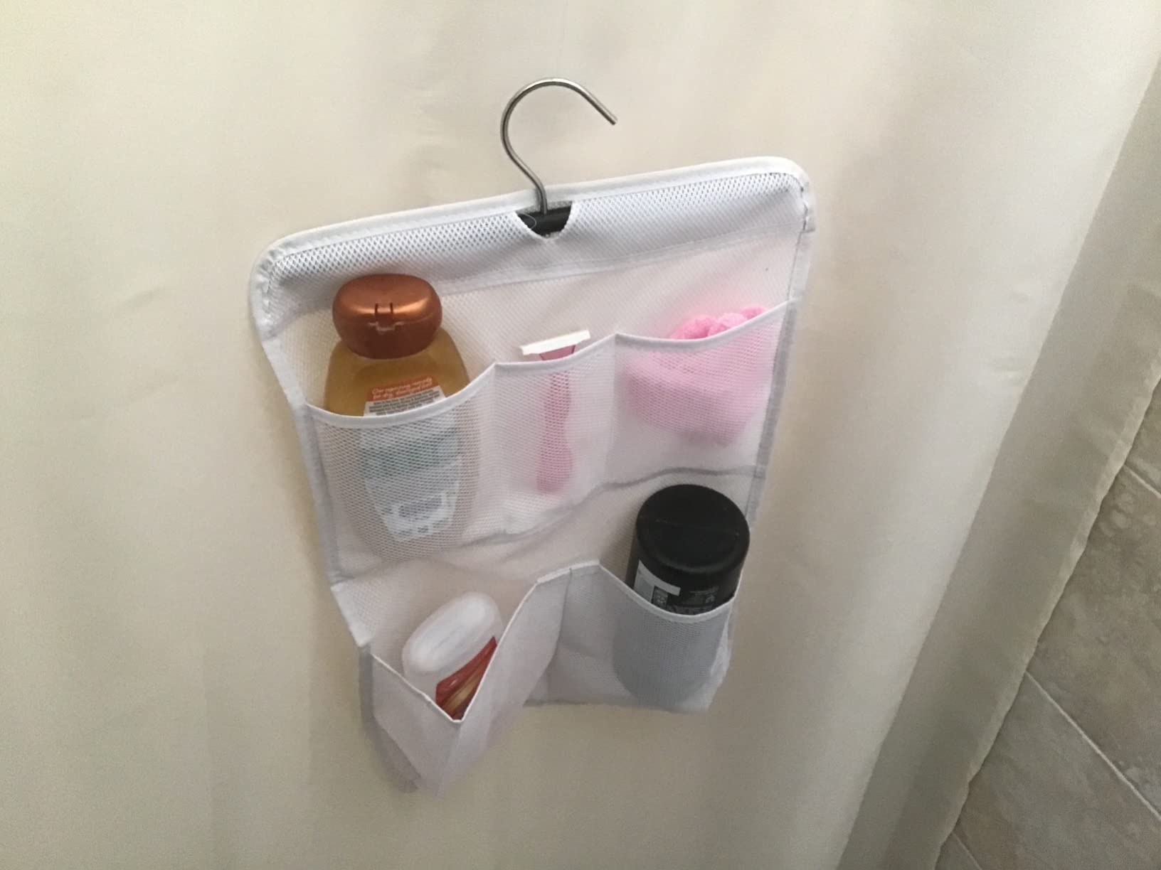 MISSLO Shower Caddy Organizer 5 Pockets Roll up Hanging Bathroom Accessories Storage for Camper, RV, Gym, Cruise, Cabin, College Dorm Shower, Small Customer Review MISSLO Shower Caddy Organizer 5 Pockets Roll up Hanging Bathroom Accessories Storage for Camper, RV, Gym, Cruise, Cabin, College Dorm Shower, Small - Customer Photo 2