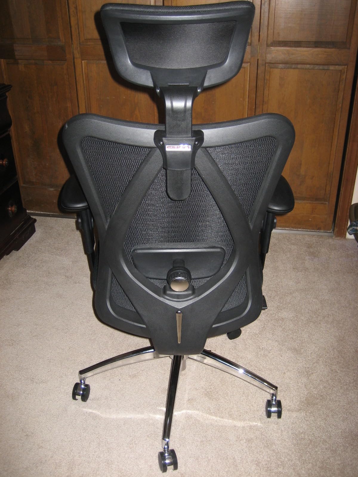 SIHOO M18 Ergonomic Office Chair for Big and Tall People Adjustable Headrest with 2D Armrest Lumbar Support and PU Wheels Swivel Tilt Function Black Customer Review SIHOO M18 Ergonomic Office Chair for Big and Tall People Adjustable Headrest with 2D Armrest Lumbar Support and PU Wheels Swivel Tilt Function Black - Customer Photo 1