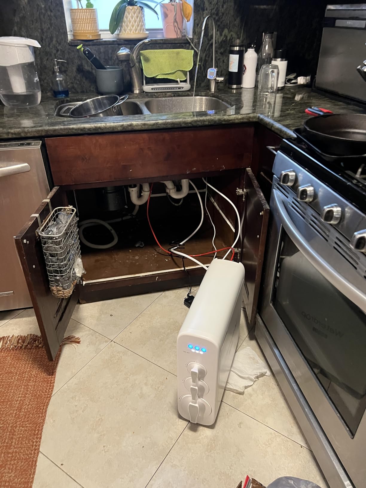 Waterdrop G3P600 Reverse Osmosis System, 8 Stage Tankless Reverse Osmosis Water Filter, NSF/ANSI 42 & 58 & 372 Certified, Under Sink RO System, 2:1 Pure to Drain, Smart LED Faucet Customer Review Waterdrop G3P600 Reverse Osmosis System, 8 Stage Tankless Reverse Osmosis Water Filter, NSF/ANSI 42 & 58 & 372 Certified, Under Sink RO System, 2:1 Pure to Drain, Smart LED Faucet - Customer Photo 1