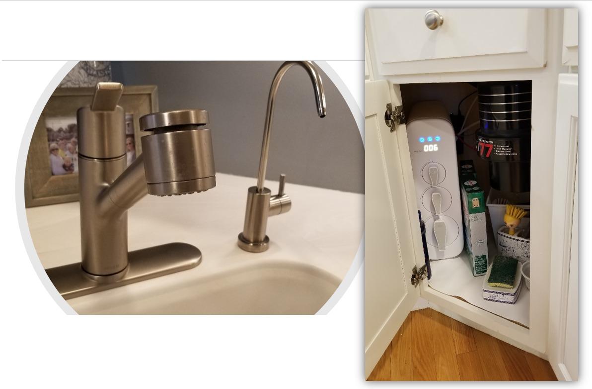 Waterdrop G3P600 Reverse Osmosis System, 8 Stage Tankless Reverse Osmosis Water Filter, NSF/ANSI 42 & 58 & 372 Certified, Under Sink RO System, 2:1 Pure to Drain, Smart LED Faucet Customer Review Waterdrop G3P600 Reverse Osmosis System, 8 Stage Tankless Reverse Osmosis Water Filter, NSF/ANSI 42 & 58 & 372 Certified, Under Sink RO System, 2:1 Pure to Drain, Smart LED Faucet - Customer Photo 1
