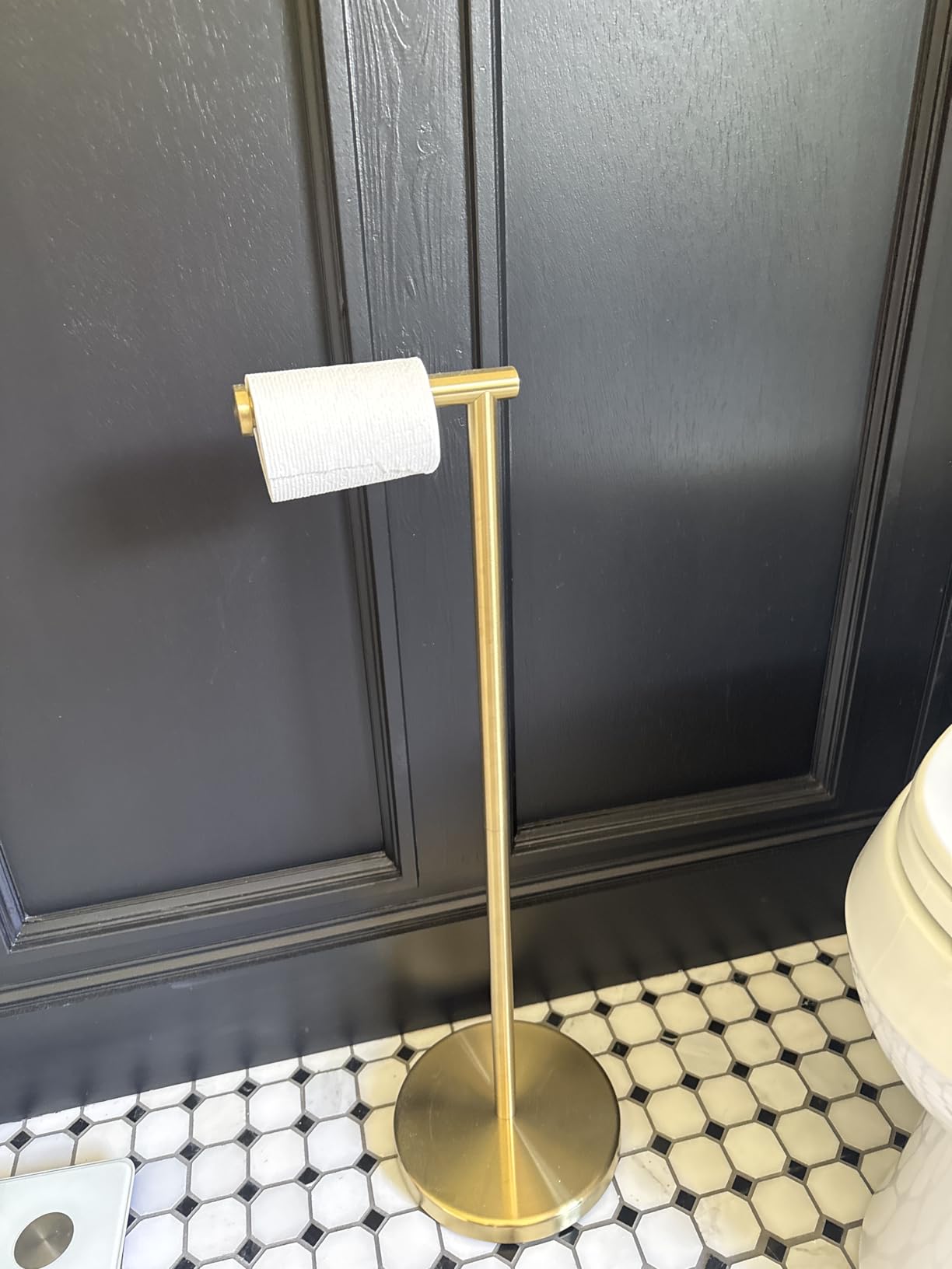 KES Bathroom Toilet Paper Holder Stand Modern Tissue Roll Holder SUS304 Stainless Steel Rustproof Freestanding 20.2 KES Bathroom Toilet Paper Holder Stand Modern Tissue Roll Holder SUS304 Stainless Steel Rustproof Freestanding 20.2