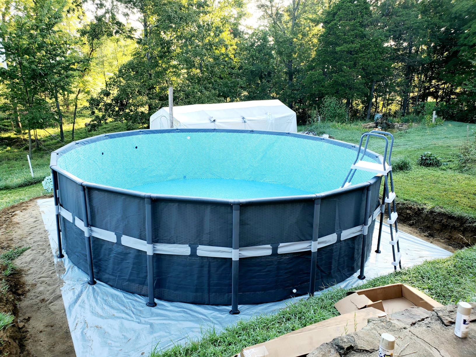 INTEX Above Ground Swimming Pool Set, Ultra XTR 26ft x 52in with Sand Filter Pump - Round Frame - Heavy-Duty Outdoor Pool for Home, Backyard, and Patio Customer Review INTEX Above Ground Swimming Pool Set, Ultra XTR 26ft x 52in with Sand Filter Pump - Round Frame - Heavy-Duty Outdoor Pool for Home, Backyard, and Patio - Customer Photo 2
