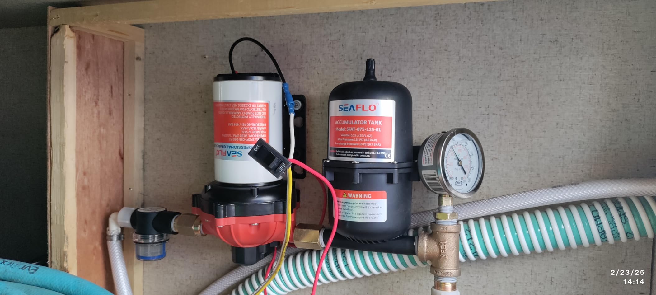SEAFLO 55-Series Diaphragm Pump - 12V DC, 5.5 GPM, 60 PSI with Heavy Duty Pressure Switch | Self-Priming, Quiet Operation, 4-Year Warranty | Ideal for RV, Marine, and Off-Grid Water System Customer Review SEAFLO 55-Series Diaphragm Pump - 12V DC, 5.5 GPM, 60 PSI with Heavy Duty Pressure Switch | Self-Priming, Quiet Operation, 4-Year Warranty | Ideal for RV, Marine, and Off-Grid Water System - Customer Photo 1