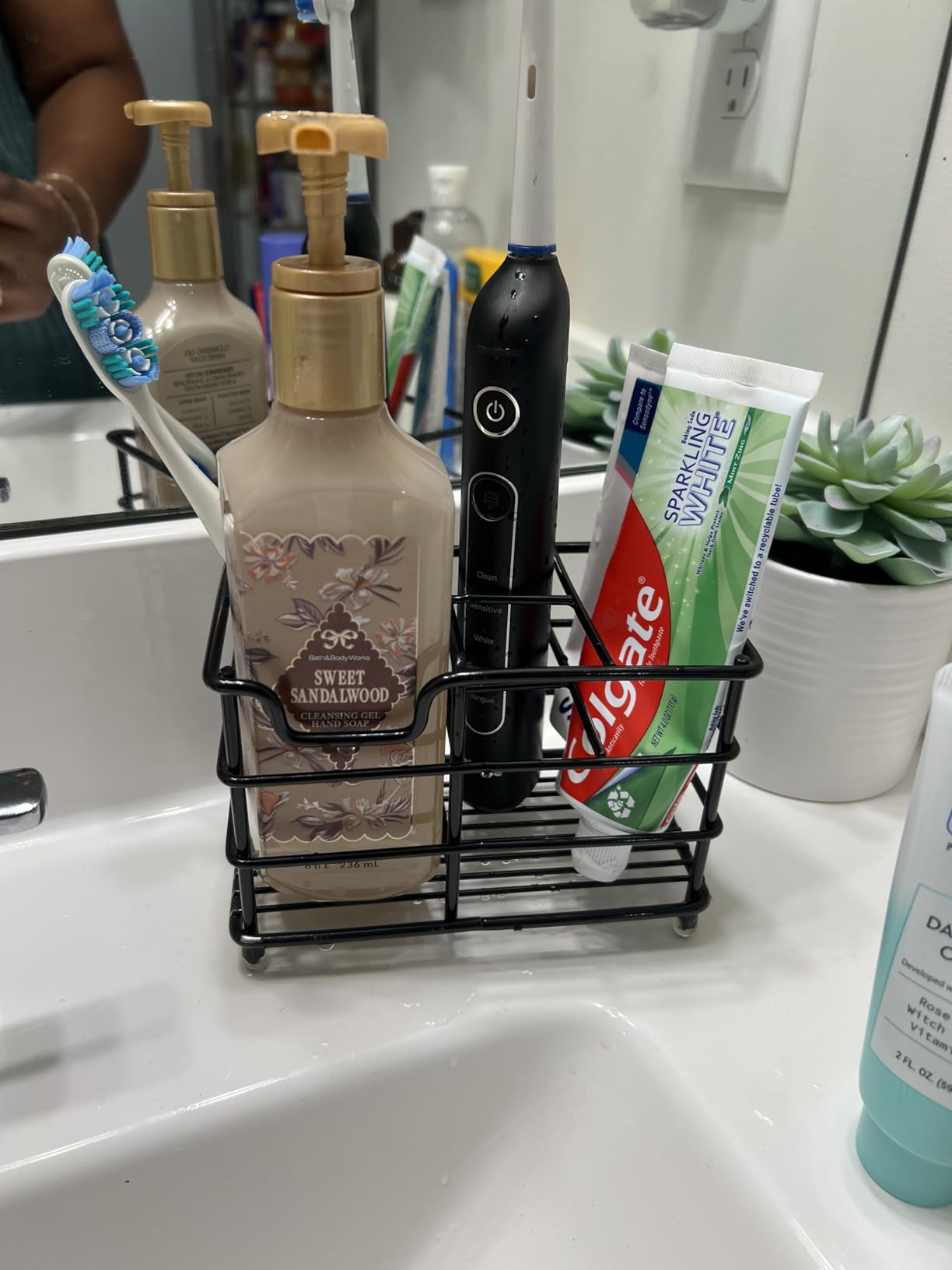 Toothbrush Holders for Bathrooms Stainless Steel Rustproof Electric Toothbrush Holder Toothpaste Organizer Tooth Brush Storage Stand Customer Review Toothbrush Holders for Bathrooms Stainless Steel Rustproof Electric Toothbrush Holder Toothpaste Organizer Tooth Brush Storage Stand - Customer Photo 1