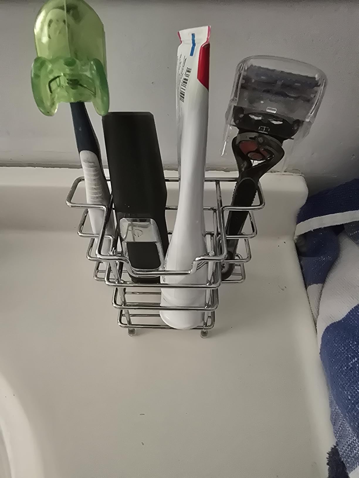 Toothbrush Holders for Bathrooms Stainless Steel Rustproof Electric Toothbrush Holder Toothpaste Organizer Tooth Brush Storage Stand Customer Review Toothbrush Holders for Bathrooms Stainless Steel Rustproof Electric Toothbrush Holder Toothpaste Organizer Tooth Brush Storage Stand - Customer Photo 2