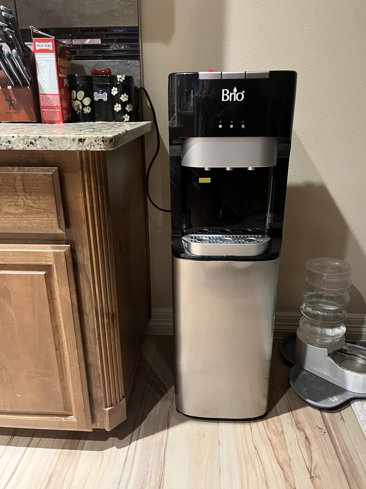 Brio Bottom Loading Water Cooler Dispenser for 5 Gallon Bottles - 3 Temperatures with Hot, Room & Cold Spouts, Child Safety Lock, LED Display with Empty Bottle Alert, Stainless Steel Customer Review Brio Bottom Loading Water Cooler Dispenser for 5 Gallon Bottles - 3 Temperatures with Hot, Room & Cold Spouts, Child Safety Lock, LED Display with Empty Bottle Alert, Stainless Steel - Customer Photo 1