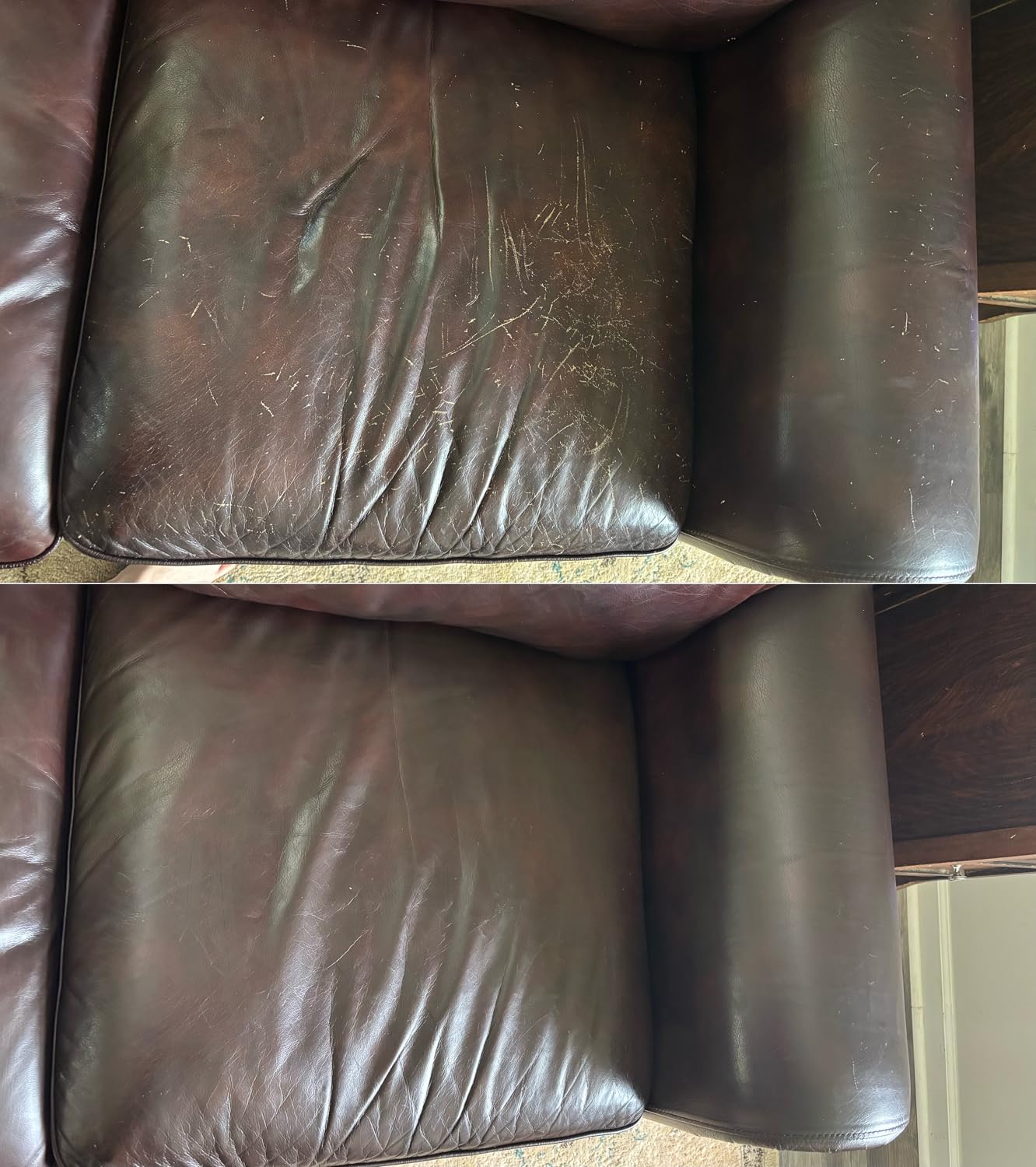 Leather Recoloring Balm, Color Restorer, Scratch Remover, Couch Paint and Repair, Leather Balm for Couches Customer Review Leather Recoloring Balm, Color Restorer, Scratch Remover, Couch Paint and Repair, Leather Balm for Couches - Customer Photo 1