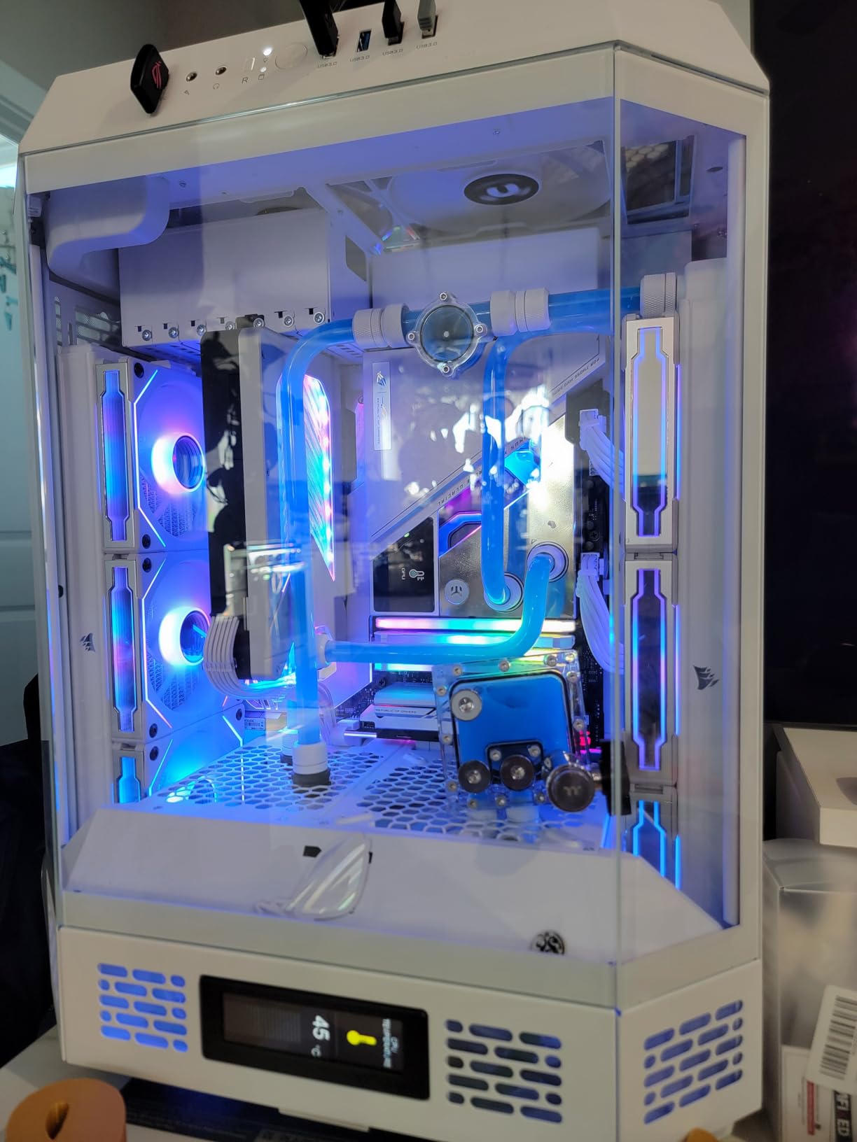 PrimoChill 10mm ID x 14mm OD Rigid PETG Tubing - 750mm Length (RTP14M-630), Made with Premium Materials, Excellent Beginner Hardline for PC Watercooling, Made in The USA - 6 Pack - Clear - Customer Photo 1
