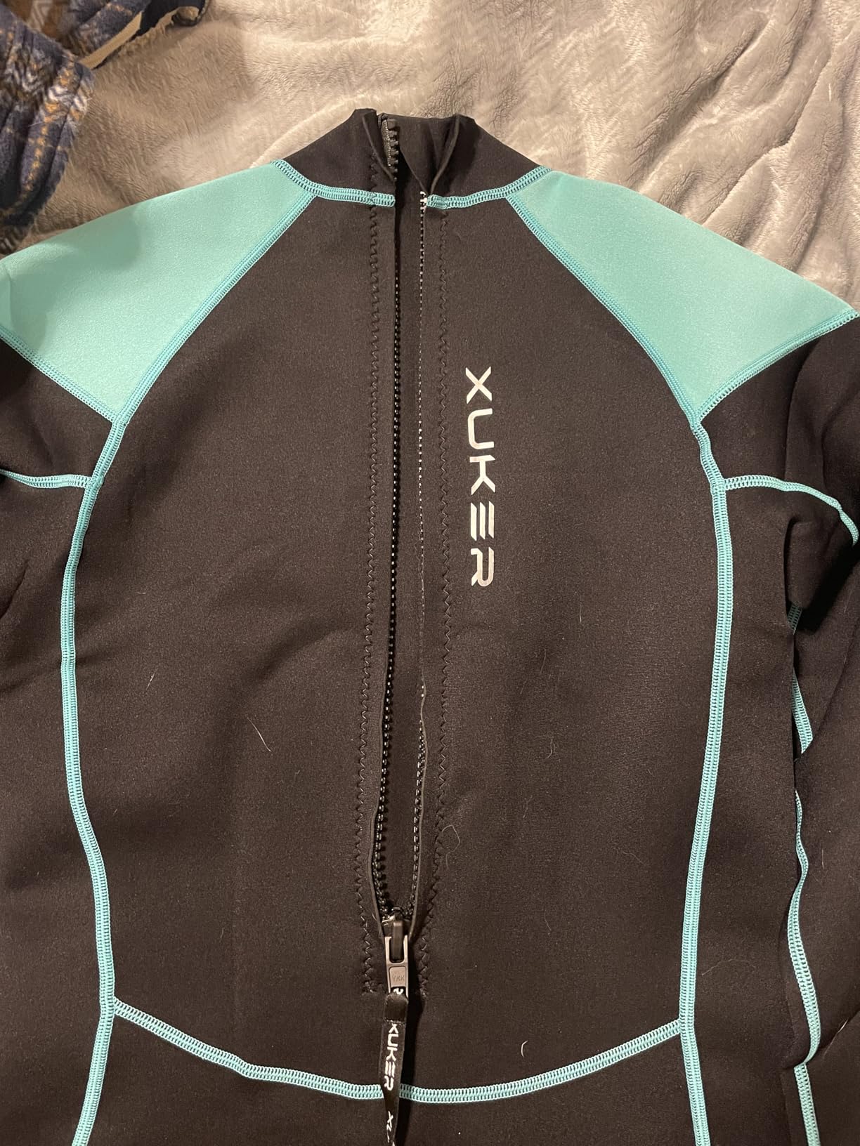 XUKER Women Men Wetsuit 2mm 3mm, Neoprene Wet Suits Front/Back Zip in Cold Water Full Body Dive Suit Customer Review XUKER Women Men Wetsuit 2mm 3mm, Neoprene Wet Suits Front/Back Zip in Cold Water Full Body Dive Suit - Customer Photo 1