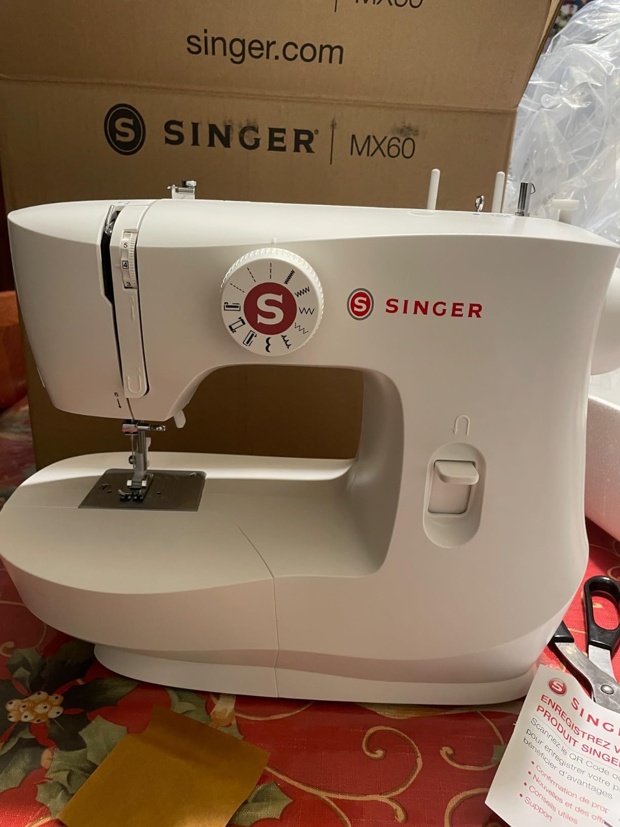 SINGER MX60 Lightweight & Portable Sewing Machine with Accessory Kit & Foot Pedal | 57 Stitch Applications, LED Light & 4-step Buttonhole | Great for Crafts & Mending Customer Review SINGER MX60 Lightweight & Portable Sewing Machine with Accessory Kit & Foot Pedal | 57 Stitch Applications, LED Light & 4-step Buttonhole | Great for Crafts & Mending - Customer Photo 2